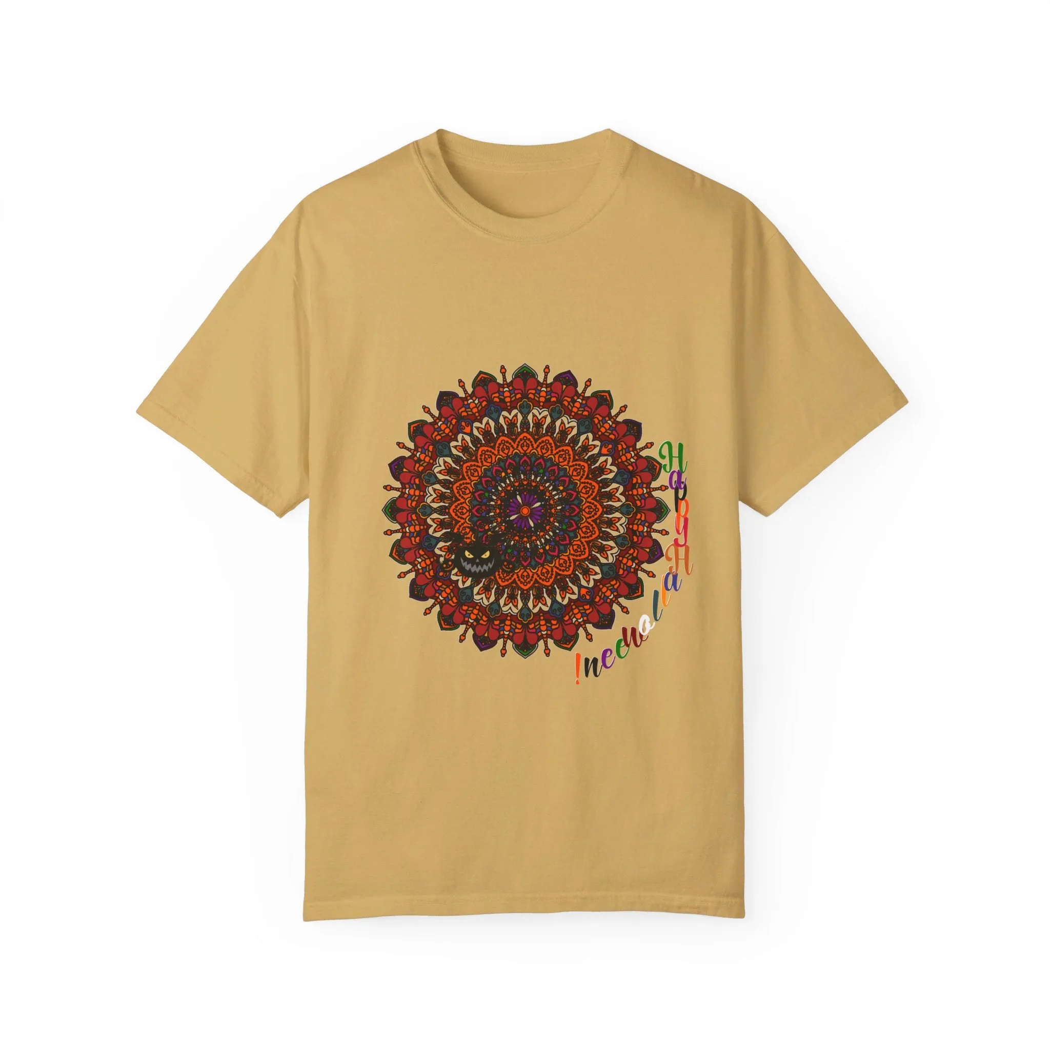 Handmade Pumpkin Mandala Tee - Mandala Art-Shirt