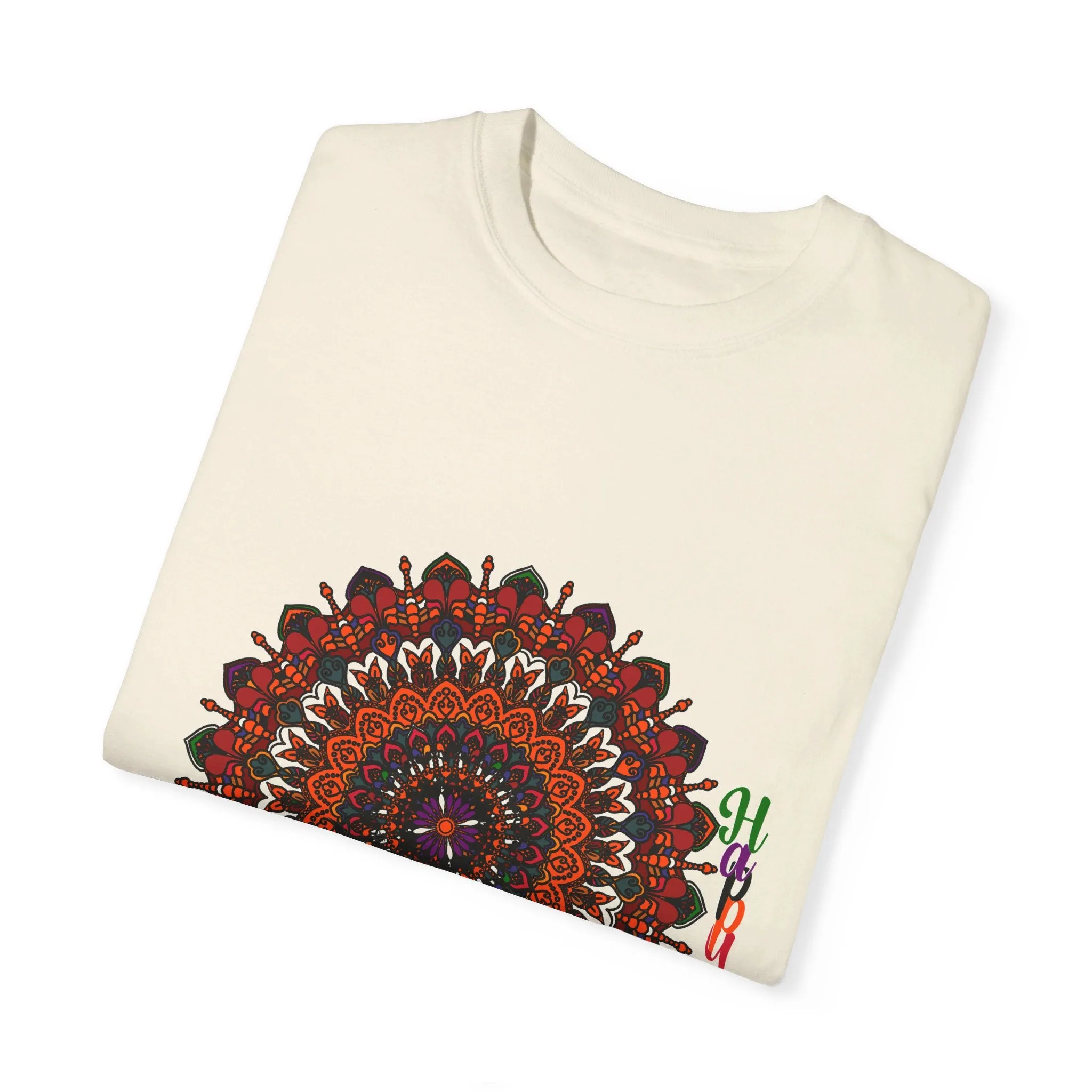 Handmade Pumpkin Mandala Tee - Mandala Art-Shirt