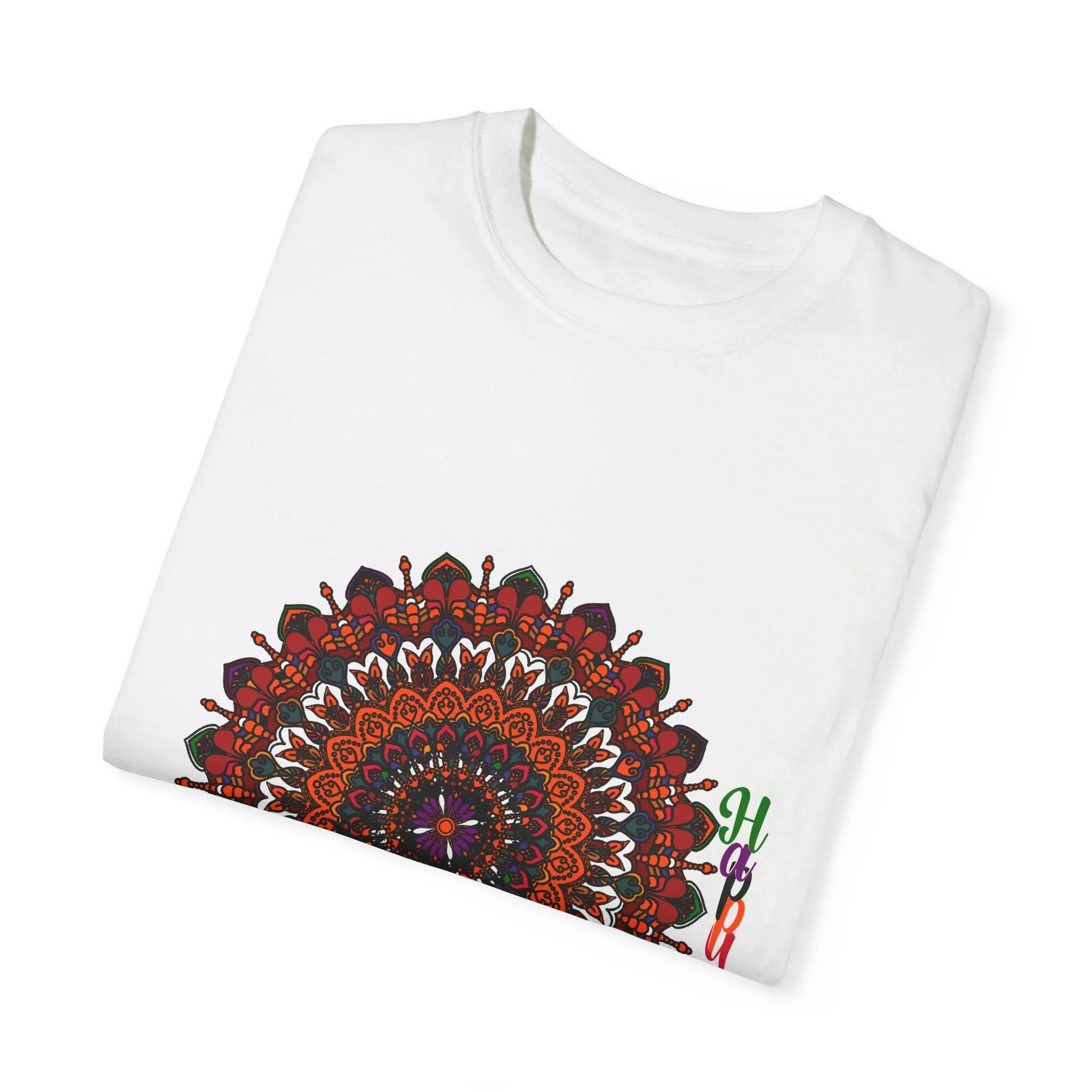 Handmade Pumpkin Mandala Tee - Mandala Art-Shirt