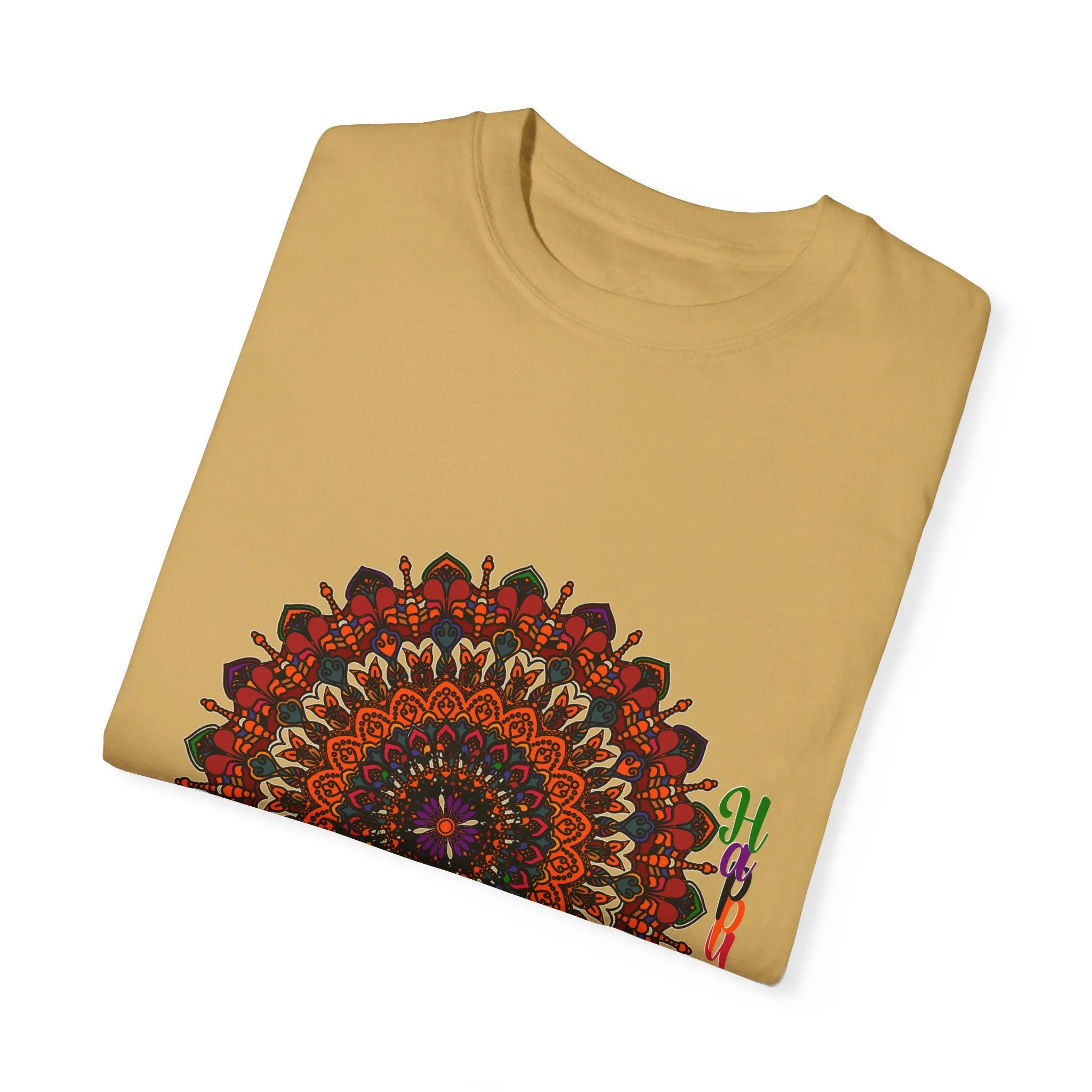 Handmade Pumpkin Mandala Tee - Mandala Art-Shirt