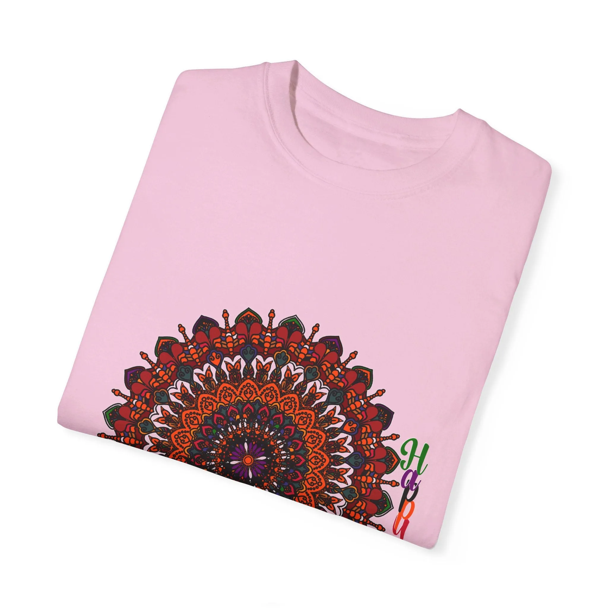 Handmade Pumpkin Mandala Tee - Mandala Art-Shirt