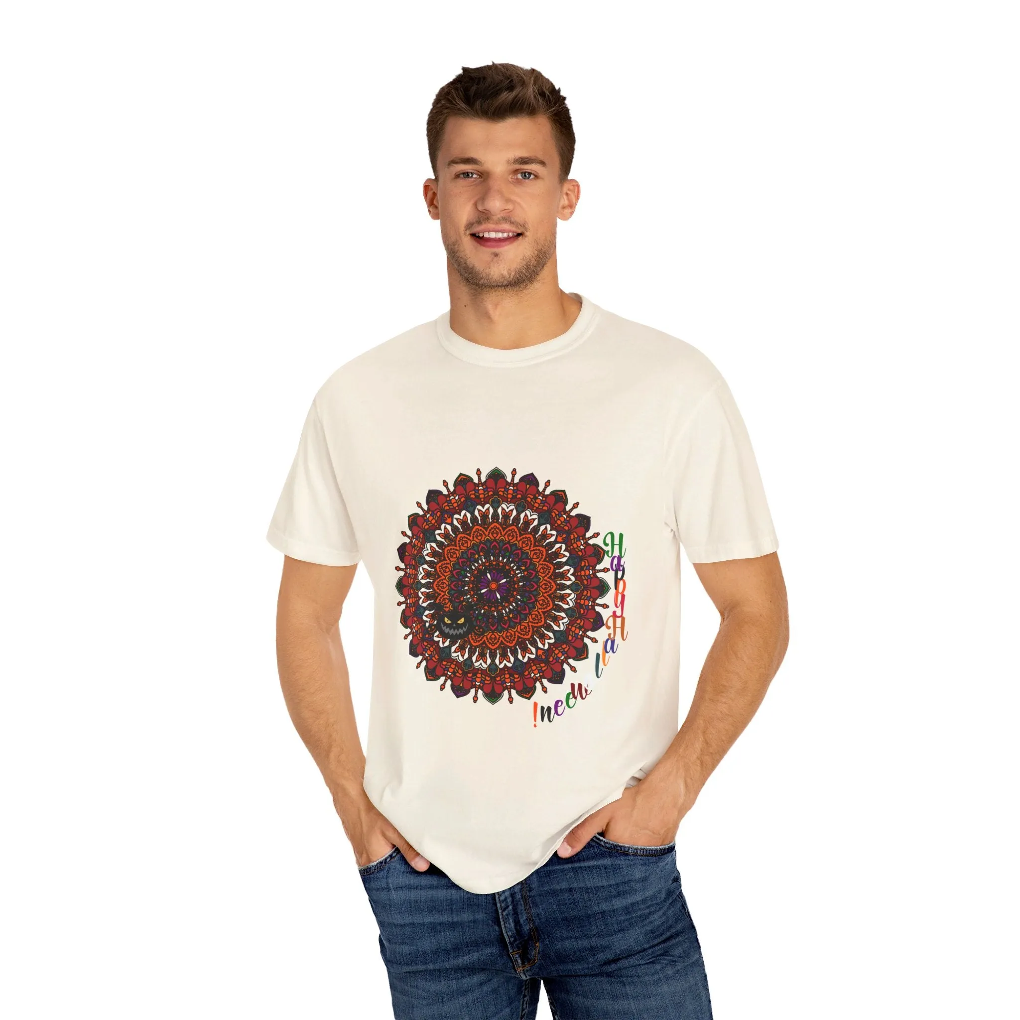 Handmade Pumpkin Mandala Tee - Mandala Art-Shirt