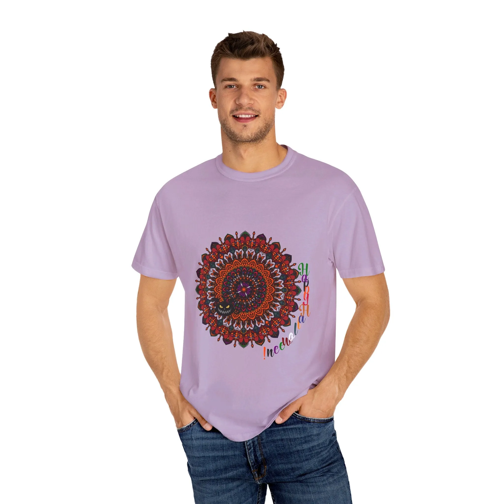 Handmade Pumpkin Mandala Tee - Mandala Art-Shirt