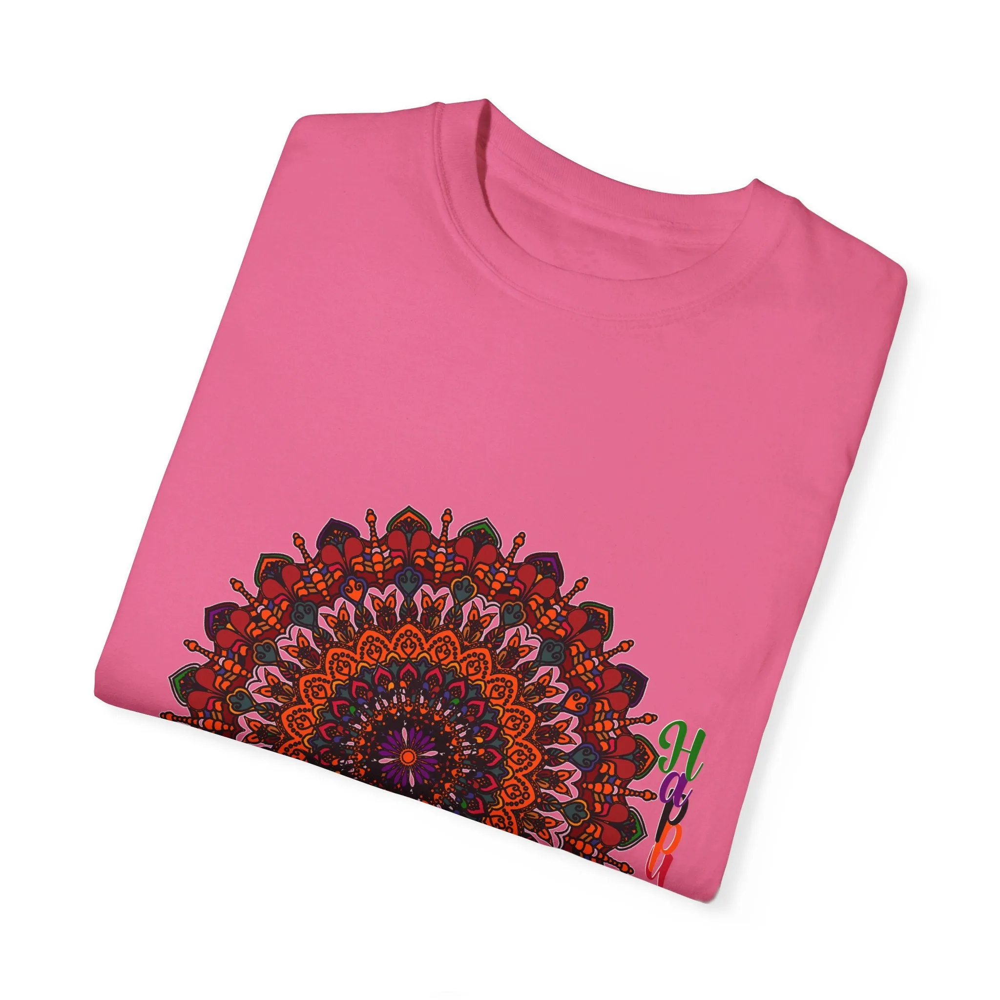 Handmade Pumpkin Mandala Tee - Mandala Art-Shirt