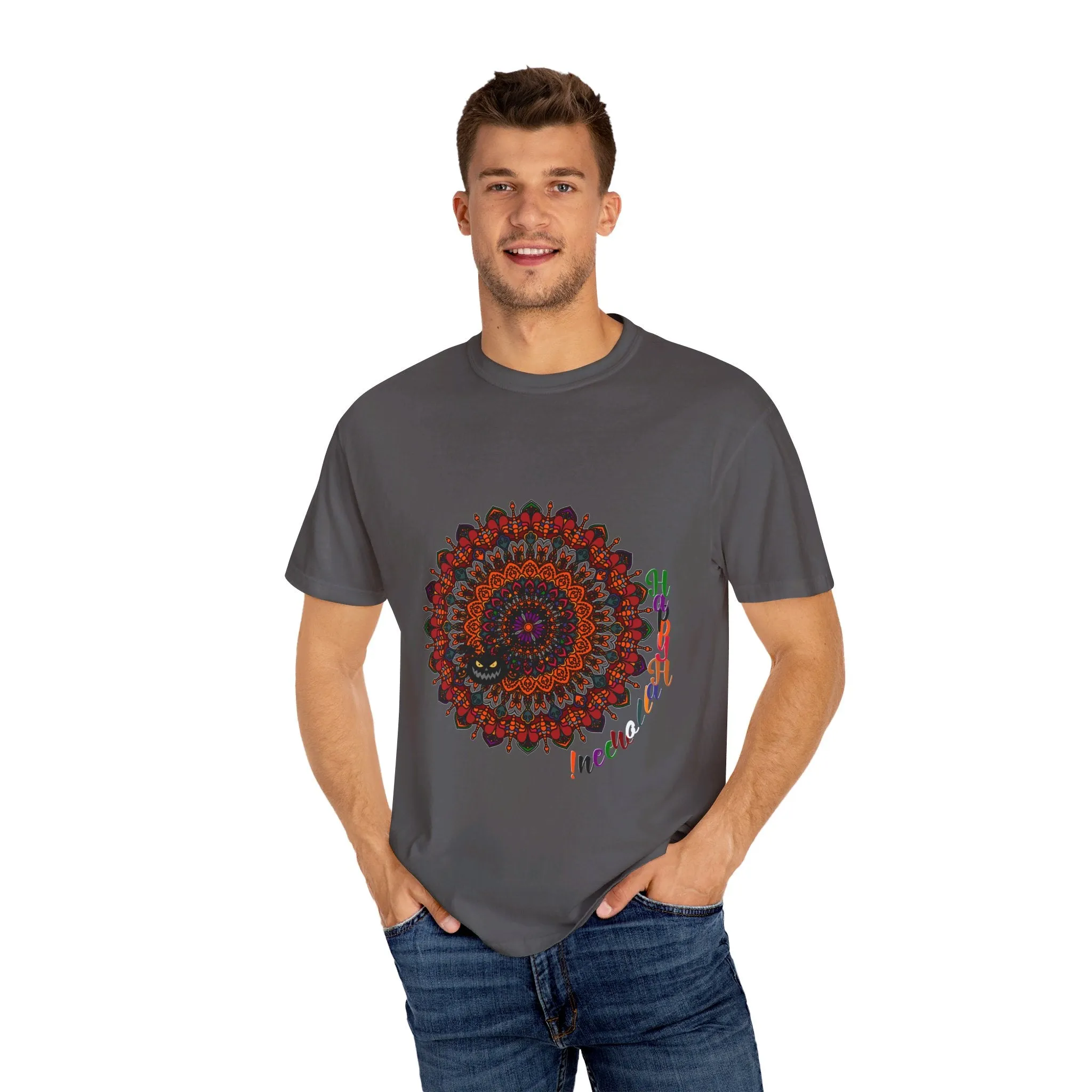 Handmade Pumpkin Mandala Tee - Mandala Art-Shirt