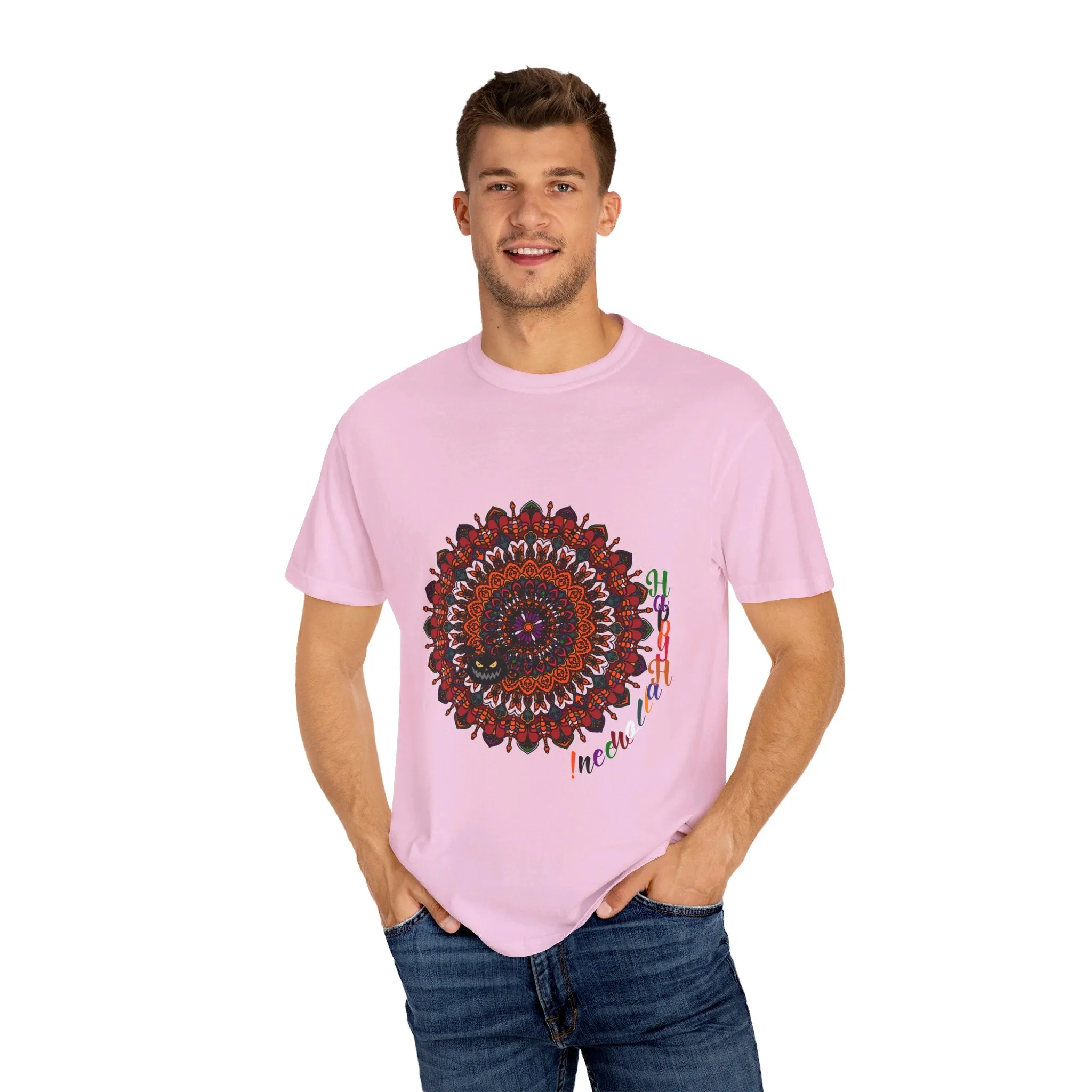 Handmade Pumpkin Mandala Tee - Mandala Art-Shirt