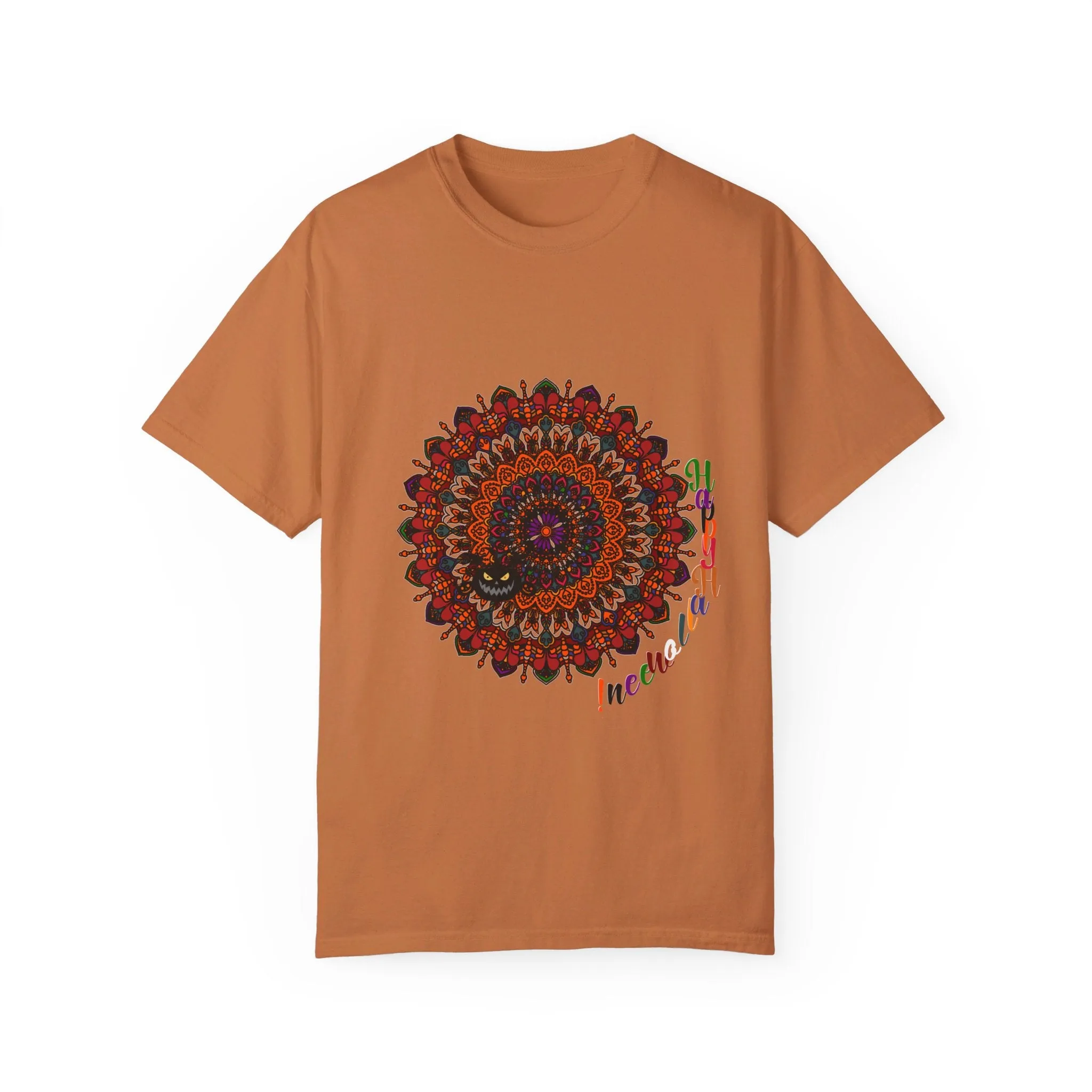 Handmade Pumpkin Mandala Tee - Mandala Art-Shirt