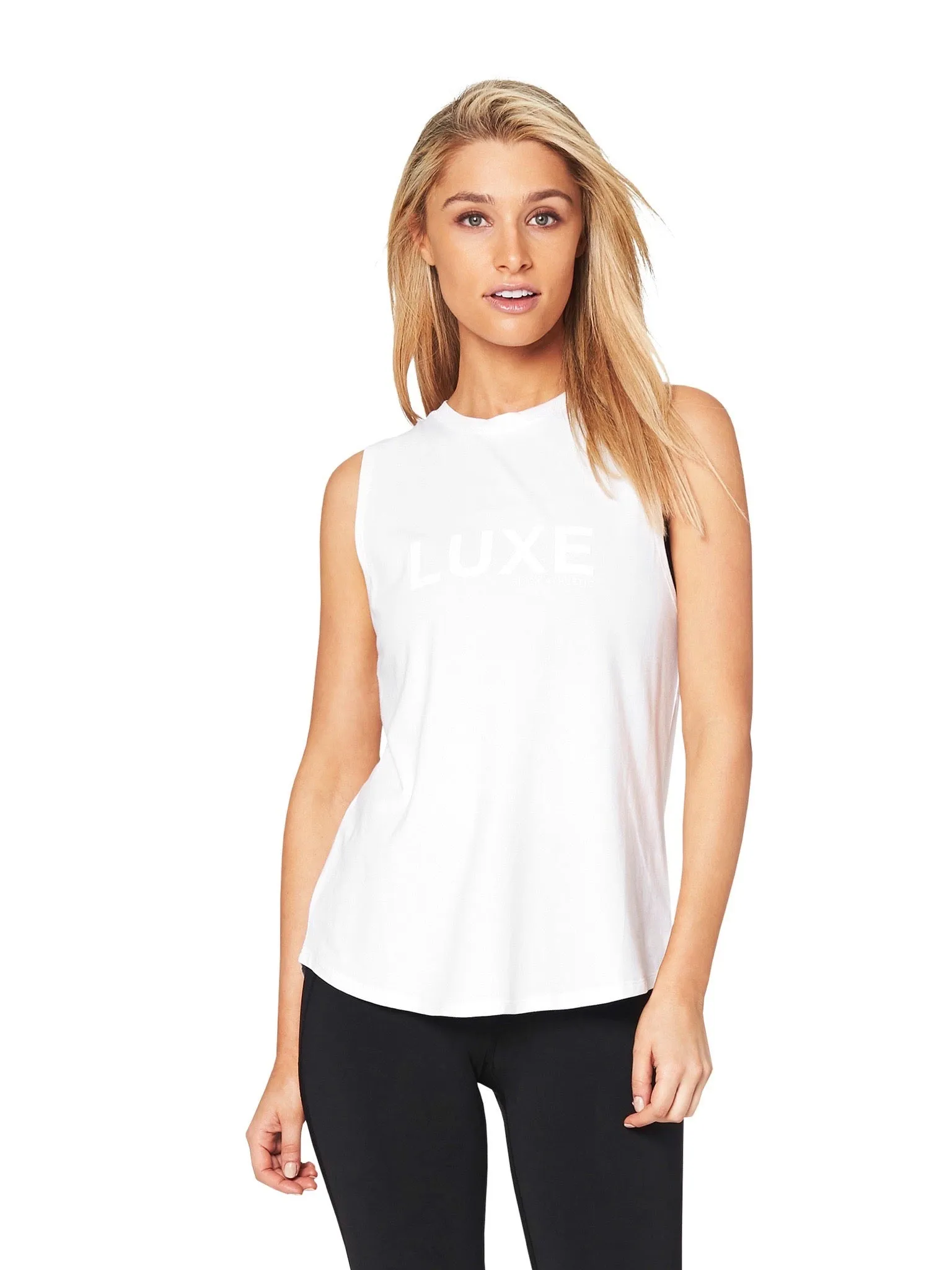 HARKNESS LUXE MUSCLE TEE - WHITE