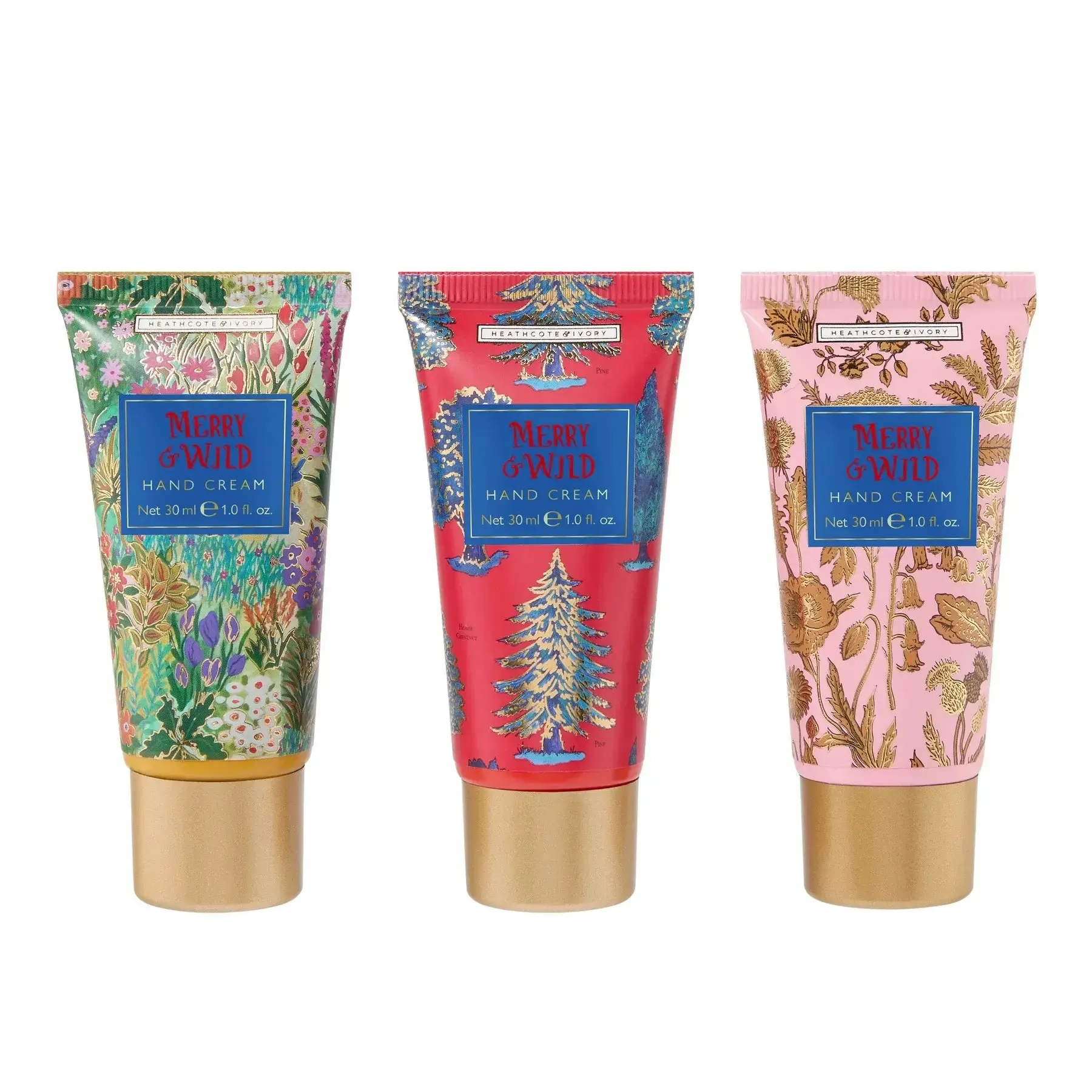 Heathcote & Ivory - Merry and Wild Hand Creams, 3x30ml