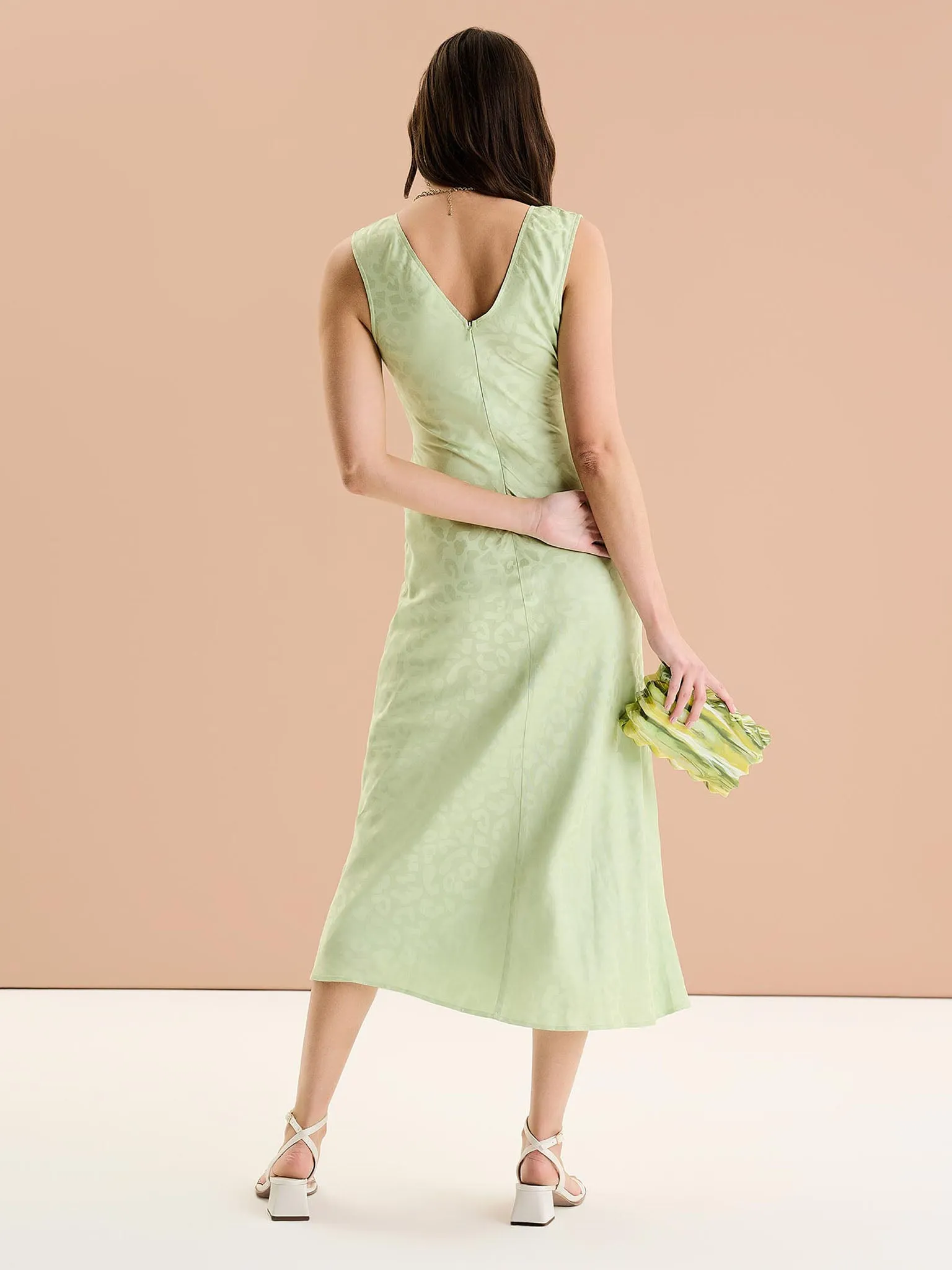 Iris Maxi Dress in Pistachio Green