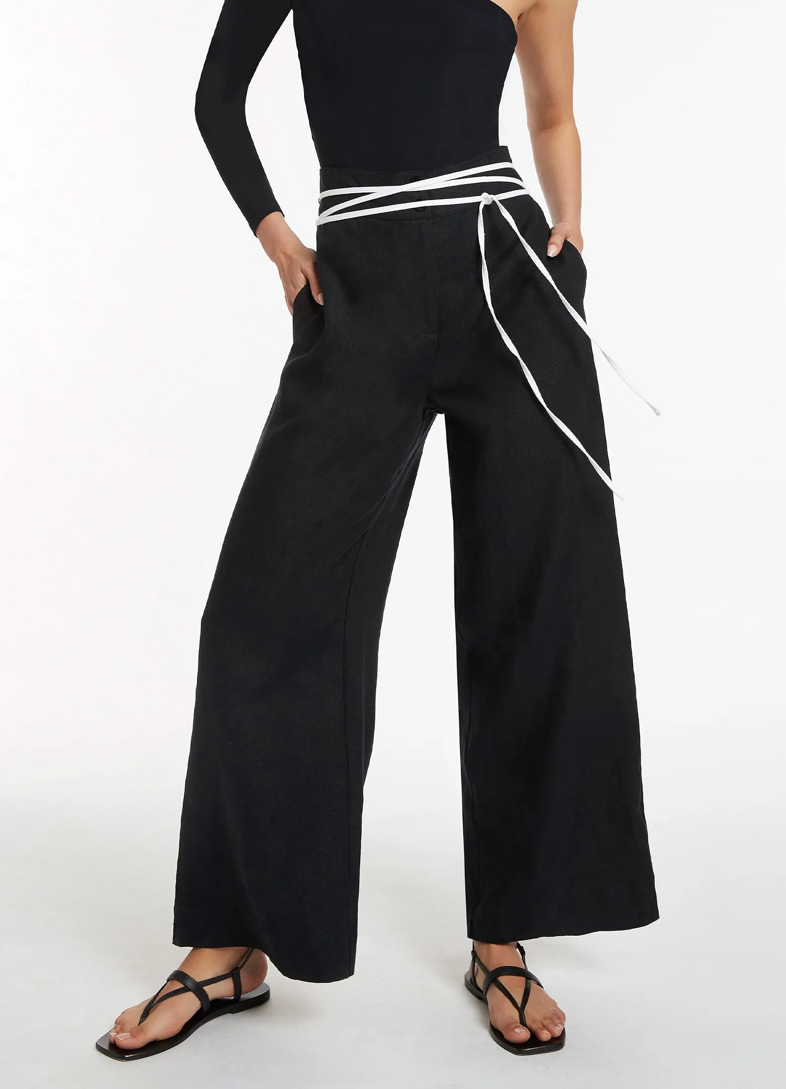 Jetset Wide Leg Pant - Black