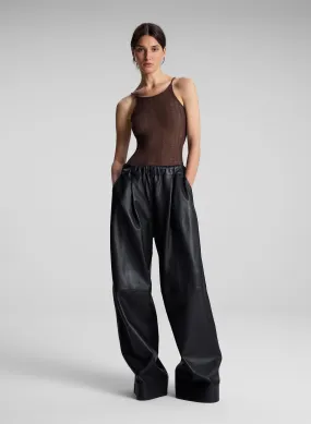 Jones Leather Wide Leg Pant