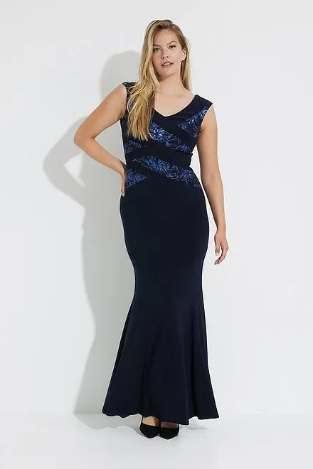 Joseph Ribkoff Signature Sequin Ribbon Gown