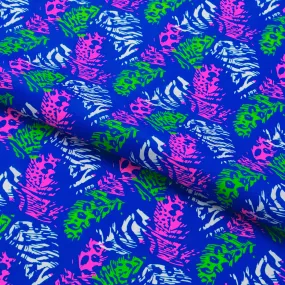 Jungle Feathers Printed Spandex Fabric | Blue Moon Fabrics