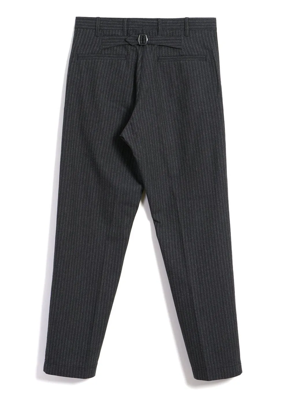 KIAN | Cinch Back Wide Trousers | Grey Pin