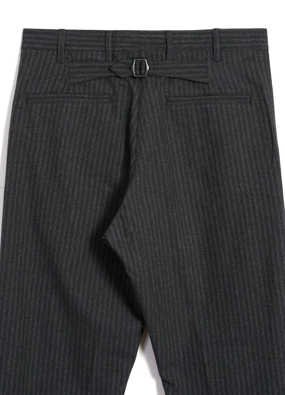 KIAN | Cinch Back Wide Trousers | Grey Pin