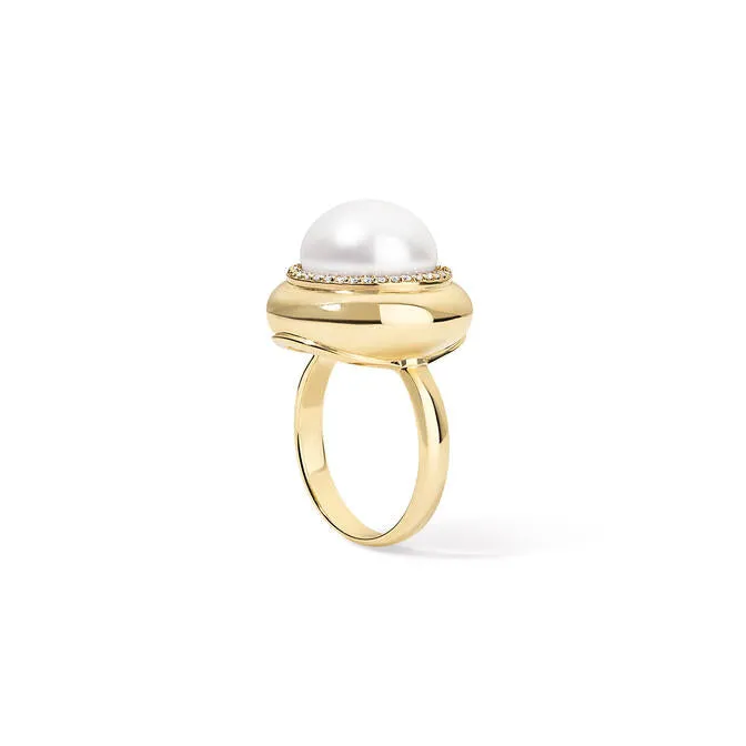 Large Candy Button Pearl Ring