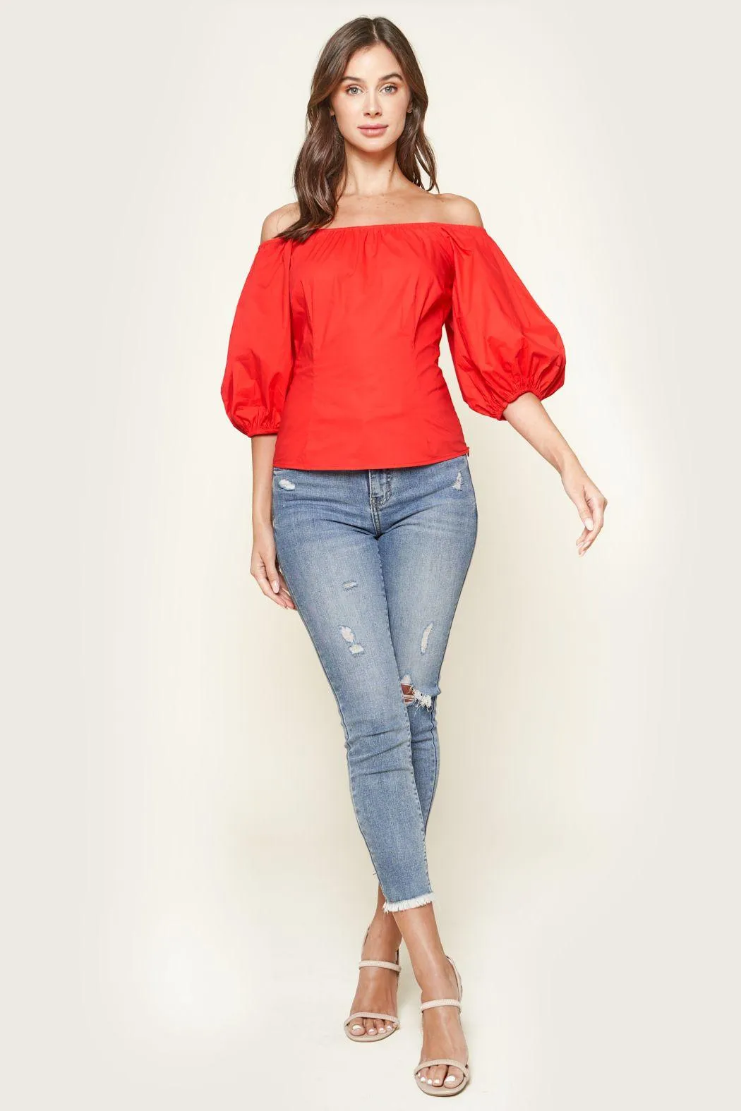 Lori Off The Shoulder Puff Sleeve Top