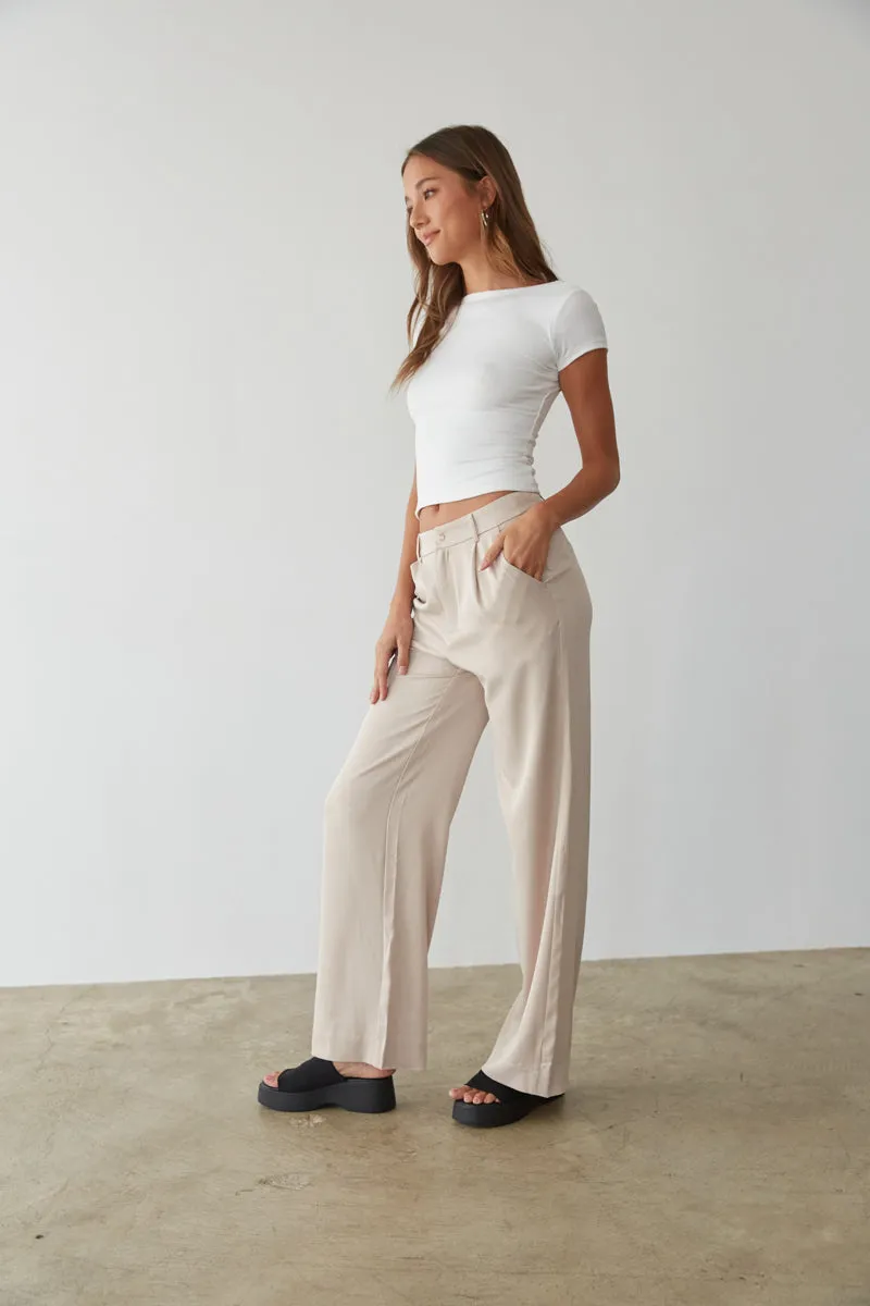 Lyna Wide Leg Trouser Pants