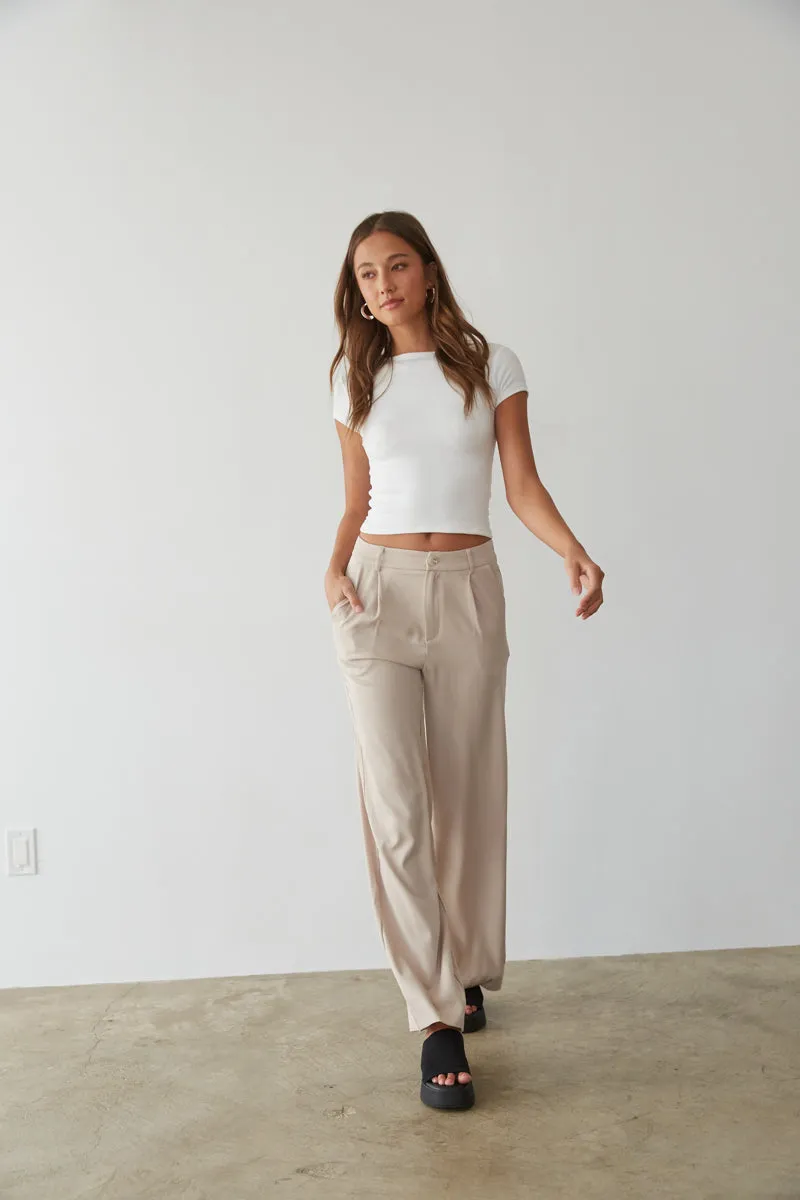 Lyna Wide Leg Trouser Pants