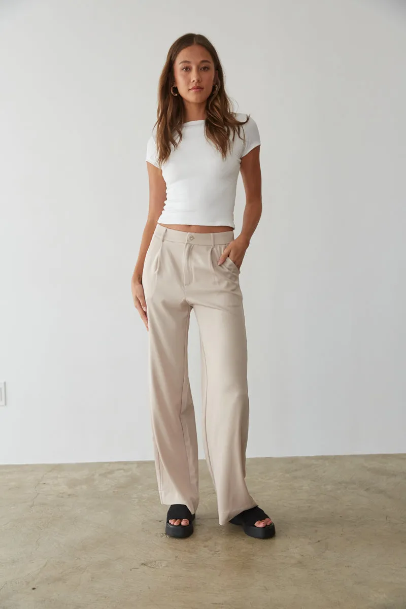 Lyna Wide Leg Trouser Pants