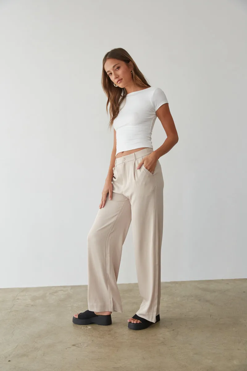 Lyna Wide Leg Trouser Pants