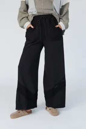 Lyrical Wide Leg Pants - Black