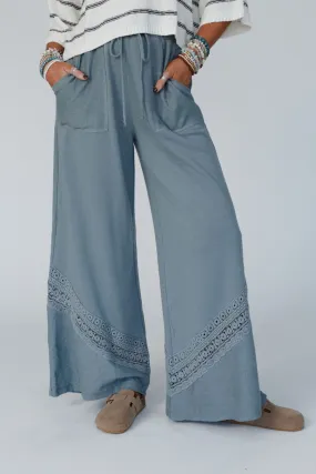 Lyrical Wide Leg Pants - Blue