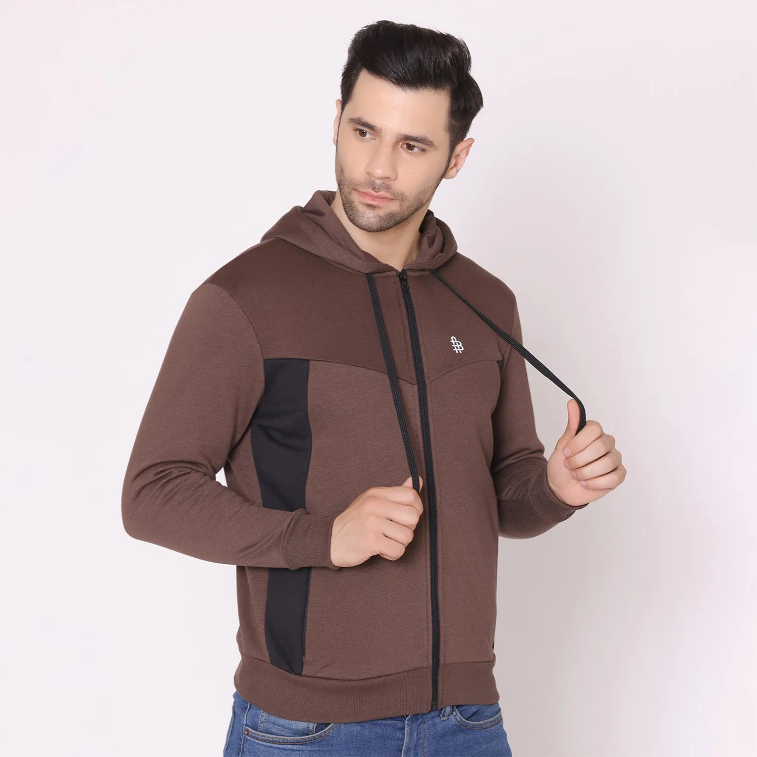 Men's Hoodie Jacket - Brown