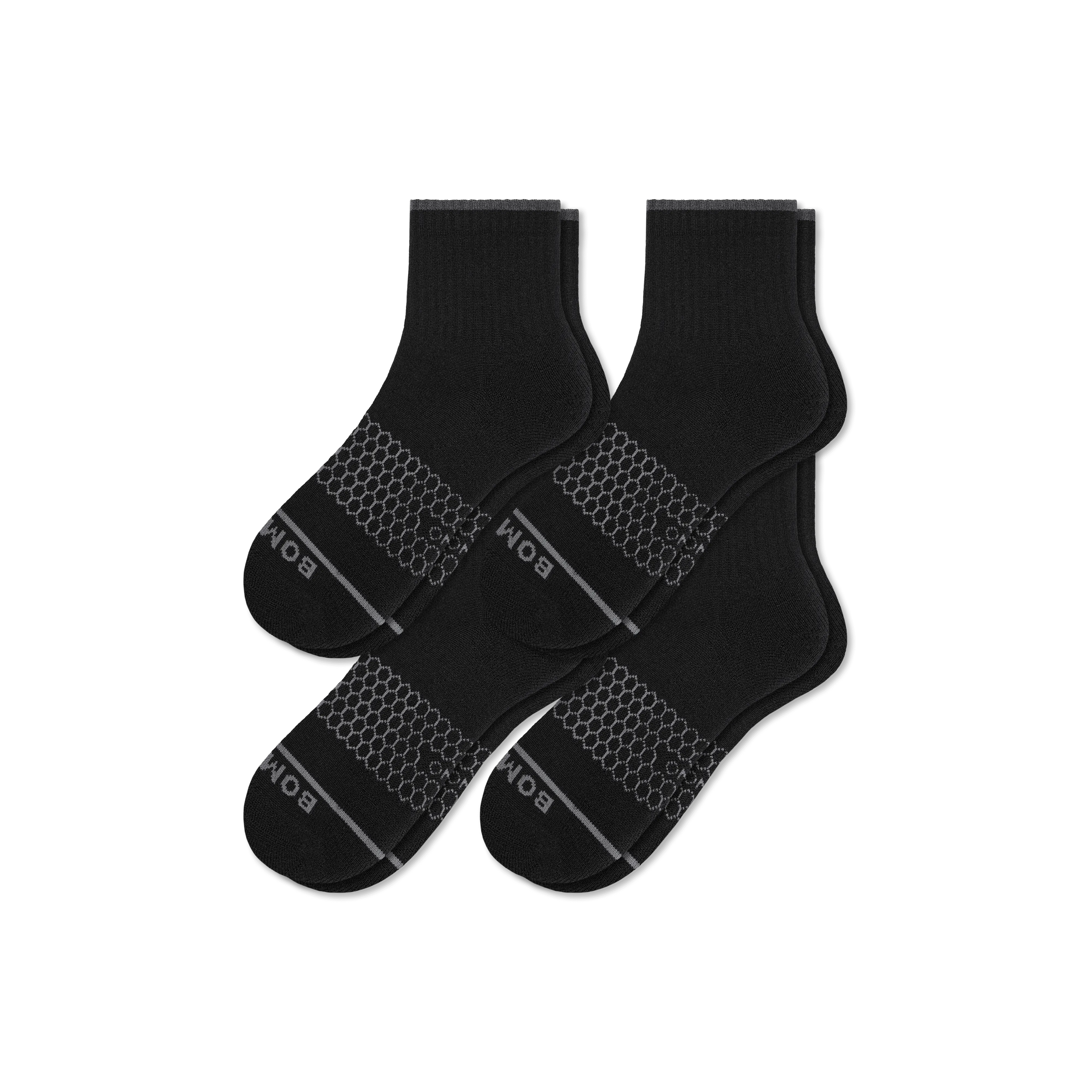 Men's Merino Wool Blend Quarter Sock 4-Pack