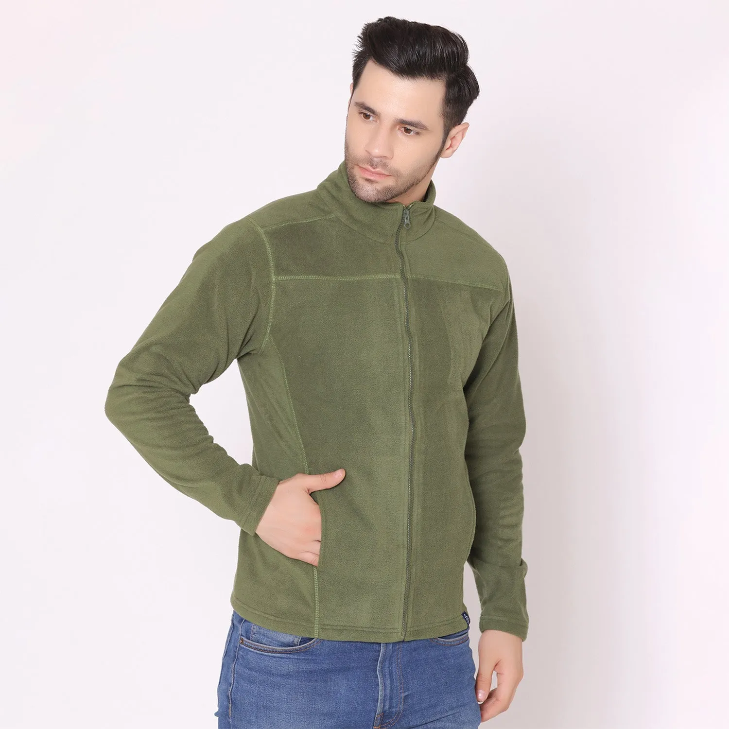 Men's Polar Jacket - Olive Green