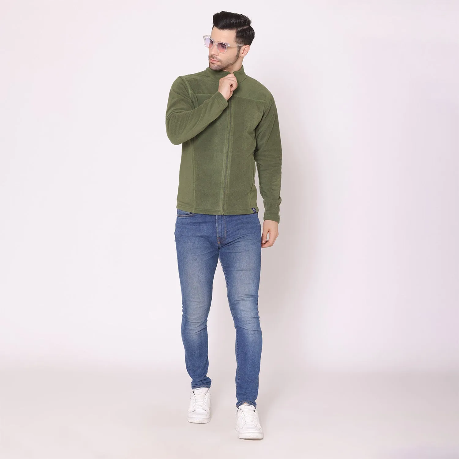 Men's Polar Jacket - Olive Green