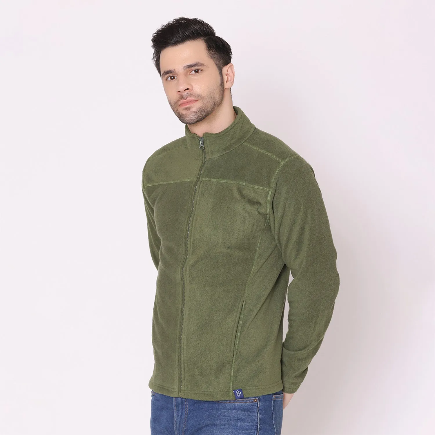 Men's Polar Jacket - Olive Green