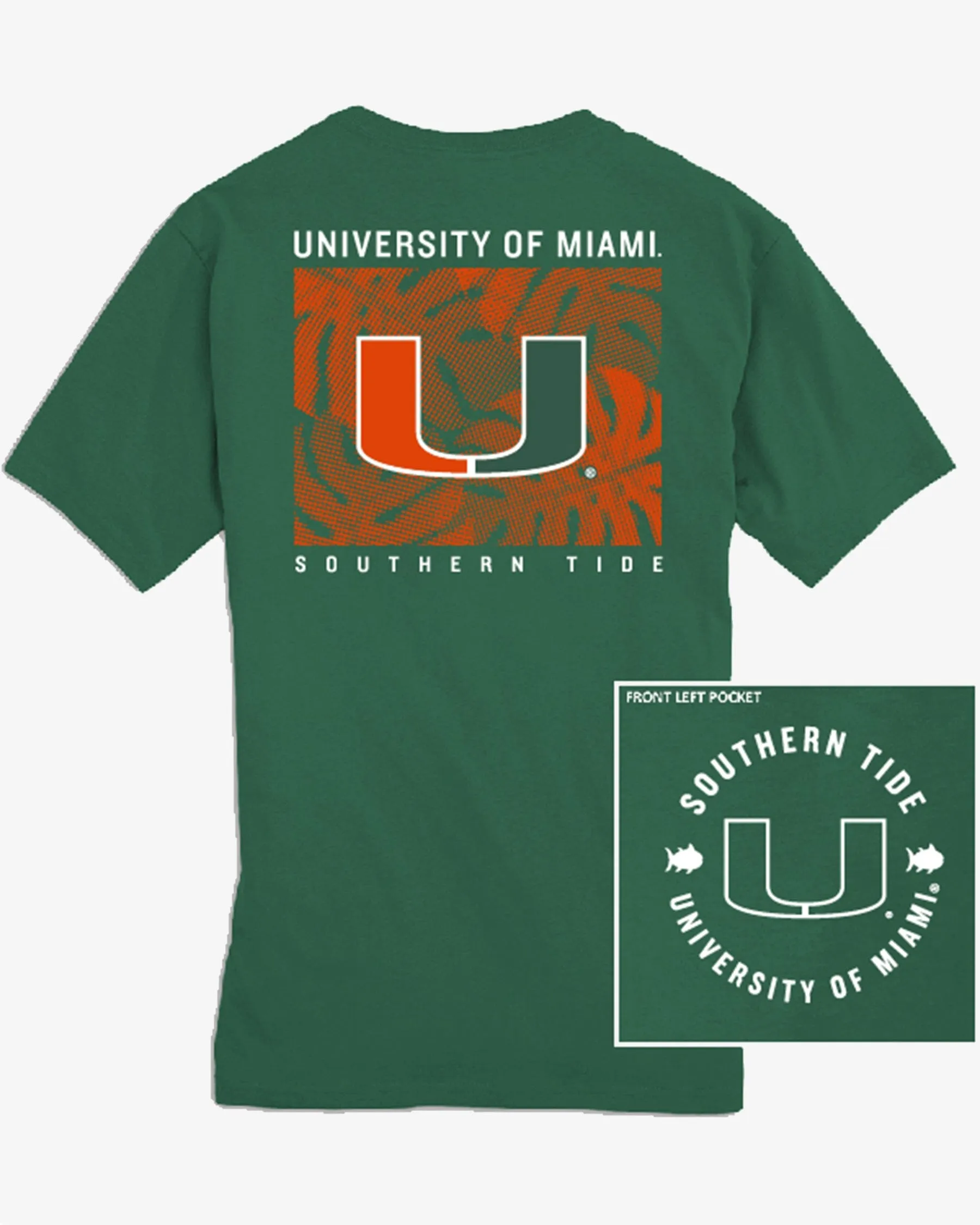 Miami Hurricanes Halftone Monstera T-Shirt