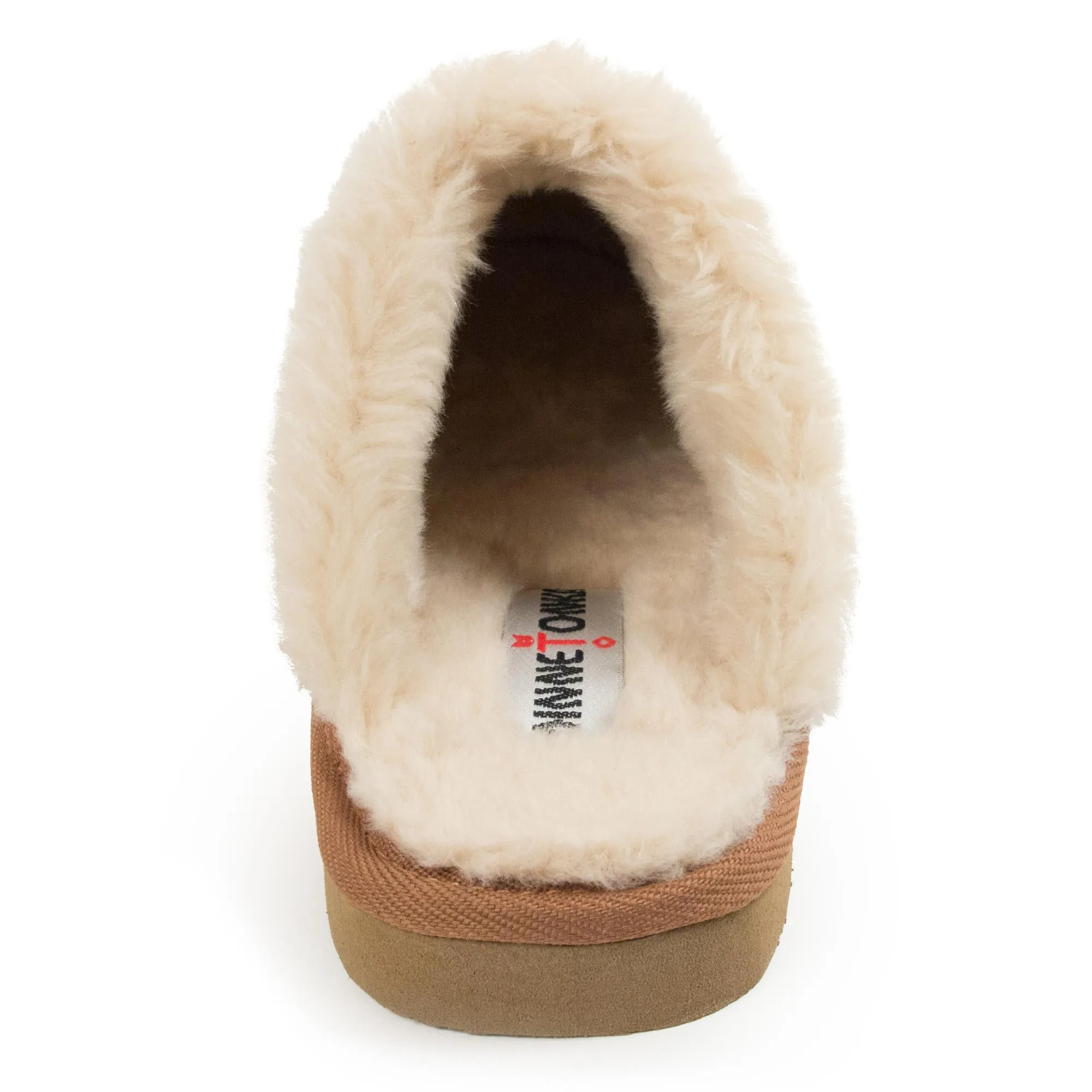 Minnetonka® Women's Chesney Suede Leather Pile Lined Backless Slippers