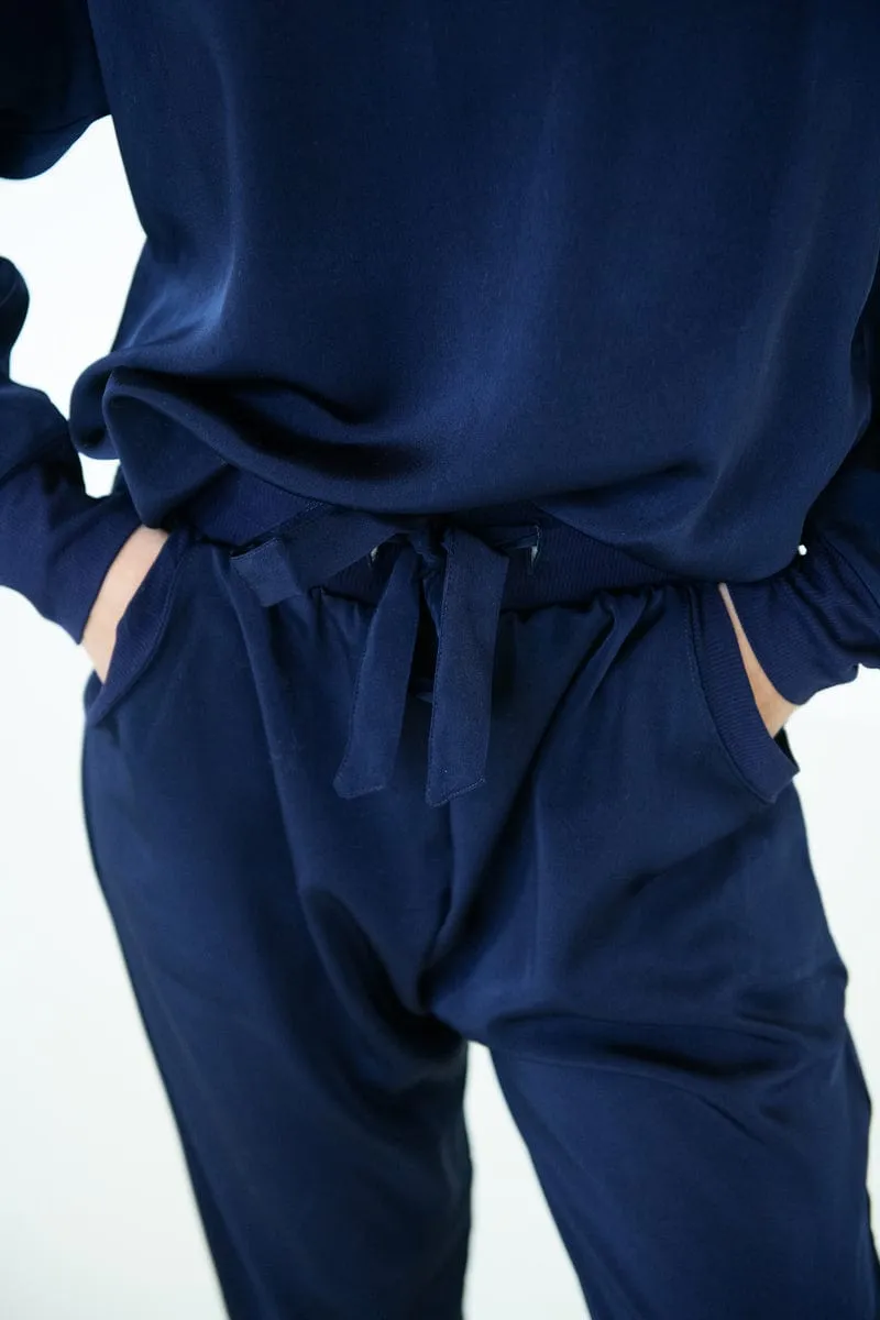 Must be Satin Pajamas - Navy Evening Blue