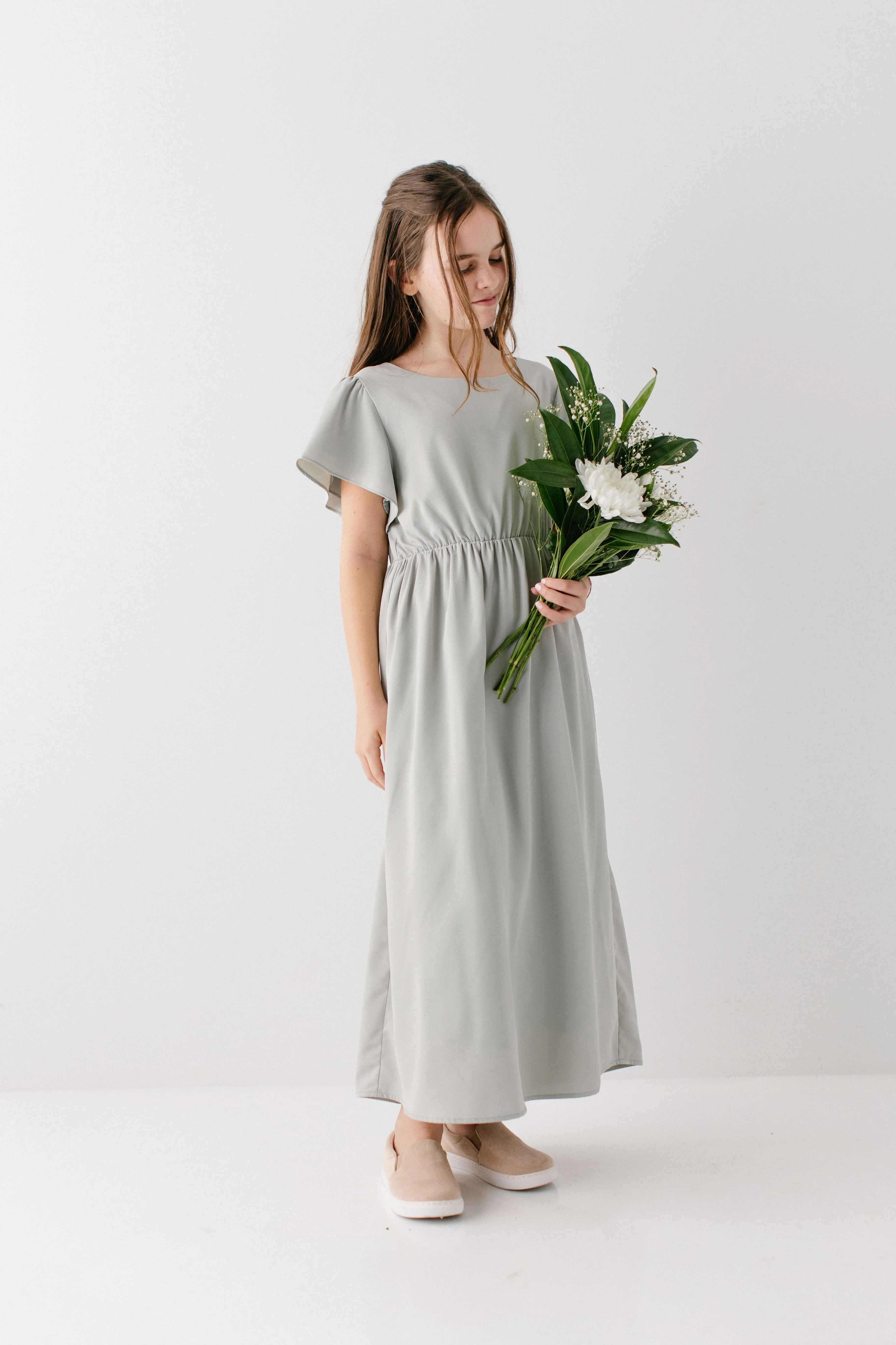 'Naomi' Girl Chiffon Maxi Dress