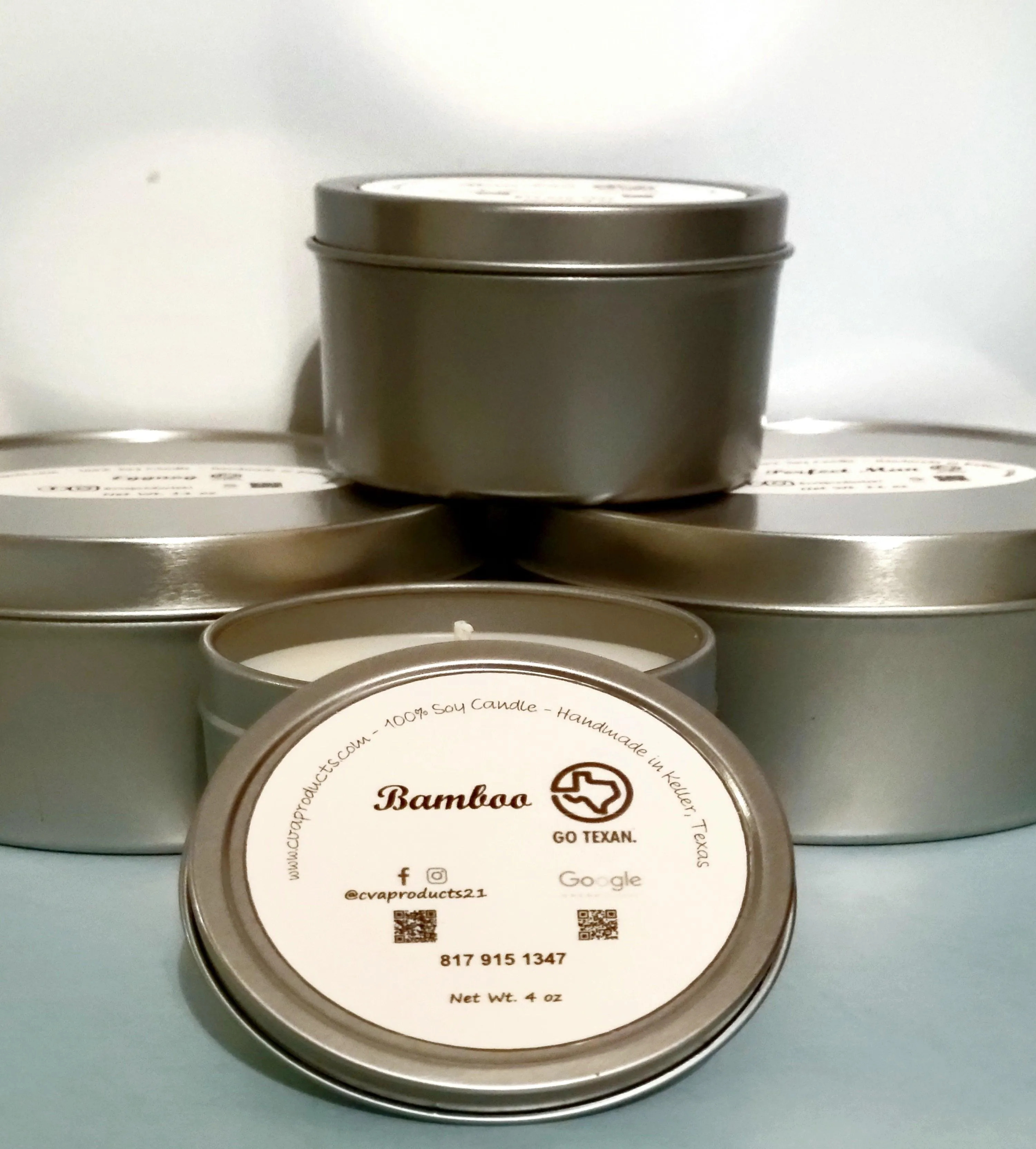 Natural Soy Candles 4 Oz Tin