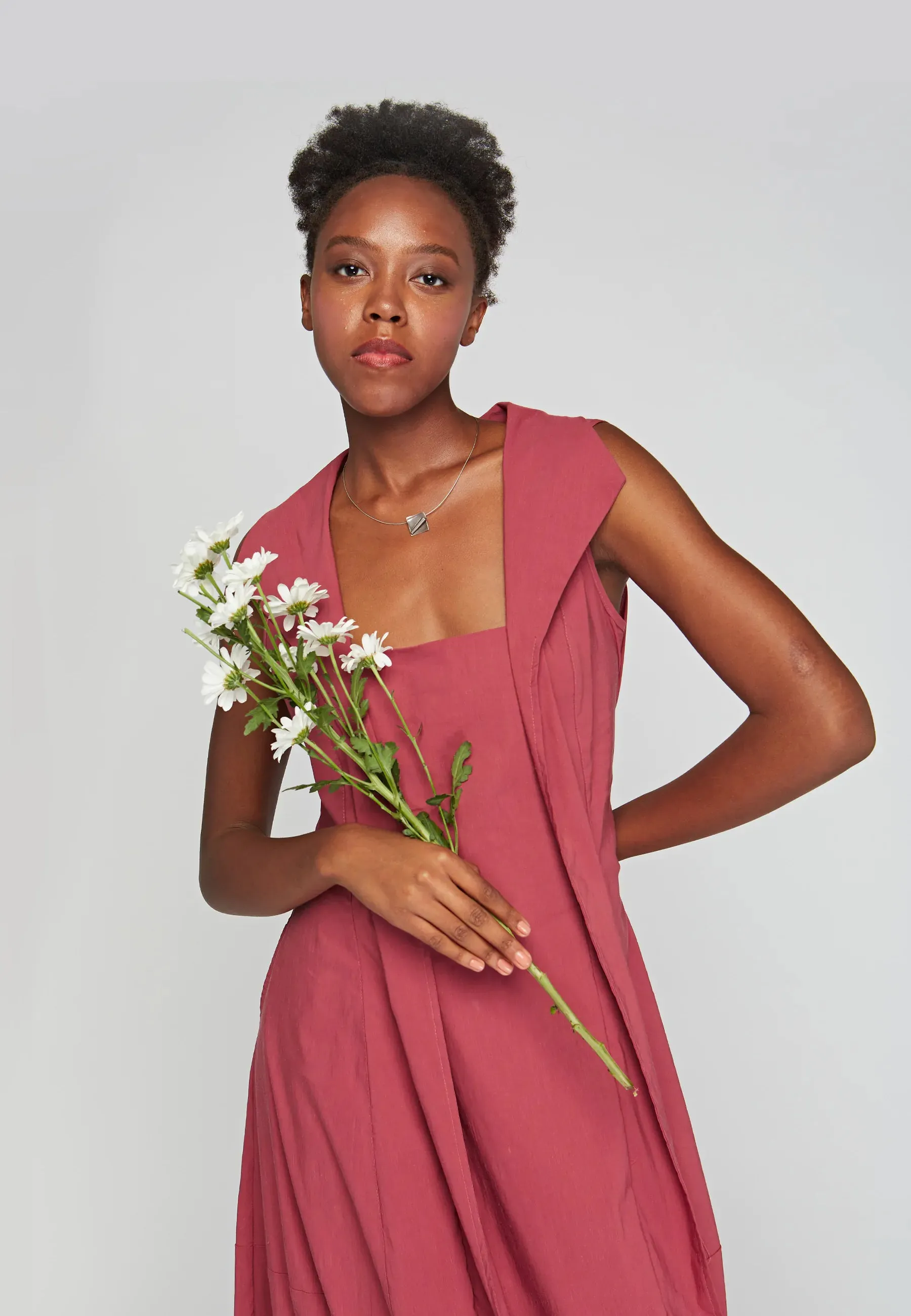 NOLA Stretch linen & cotton blended, long dress