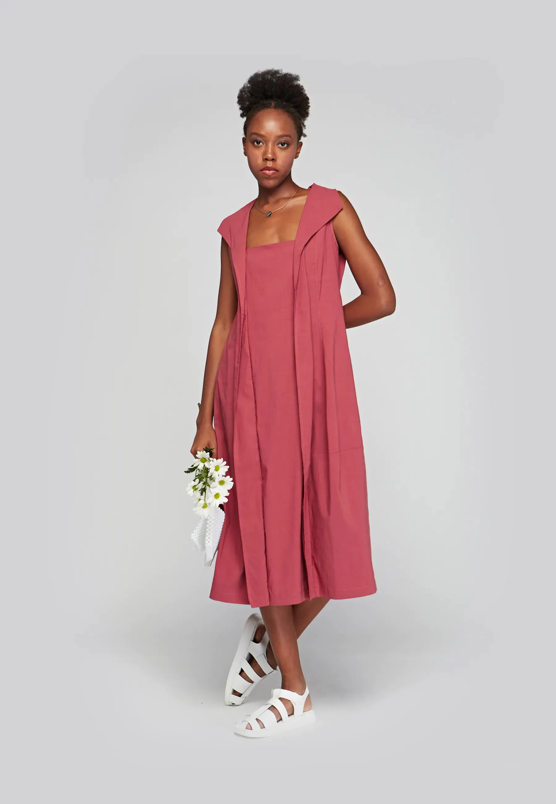 NOLA Stretch linen & cotton blended, long dress