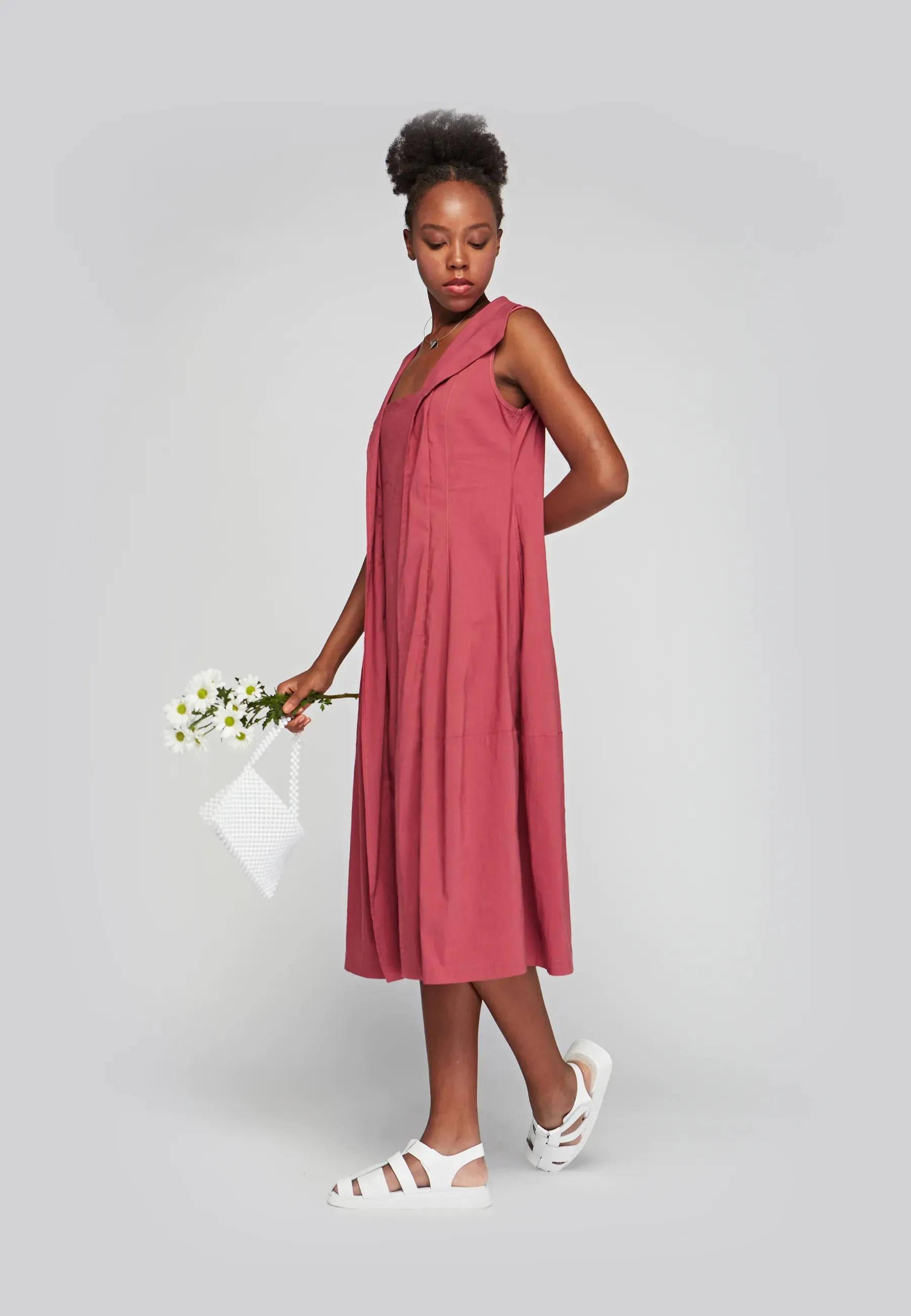 NOLA Stretch linen & cotton blended, long dress