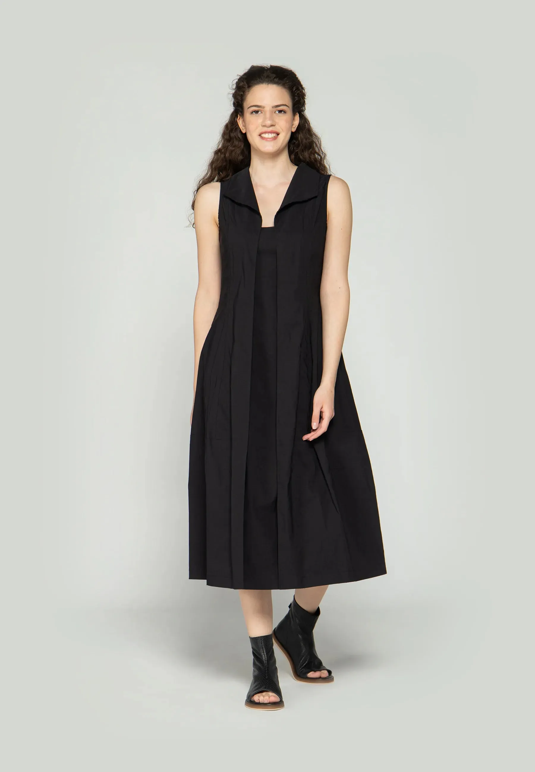 NOLA Stretch linen & cotton blended, long dress