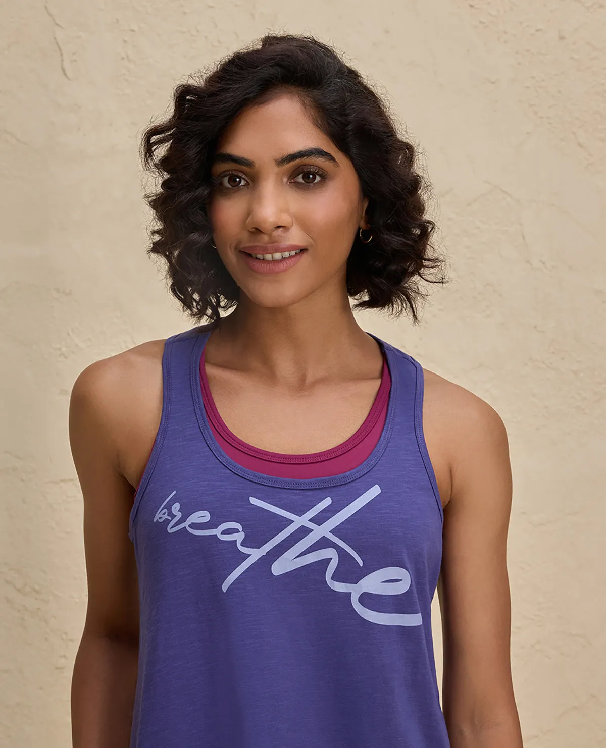 Nykd By Nykaa Summer Essential Cotton Slub Longline Tank -NYAT034-Blue