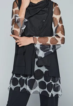 ORBIT Printed mesh & viscose jersey blended tunic