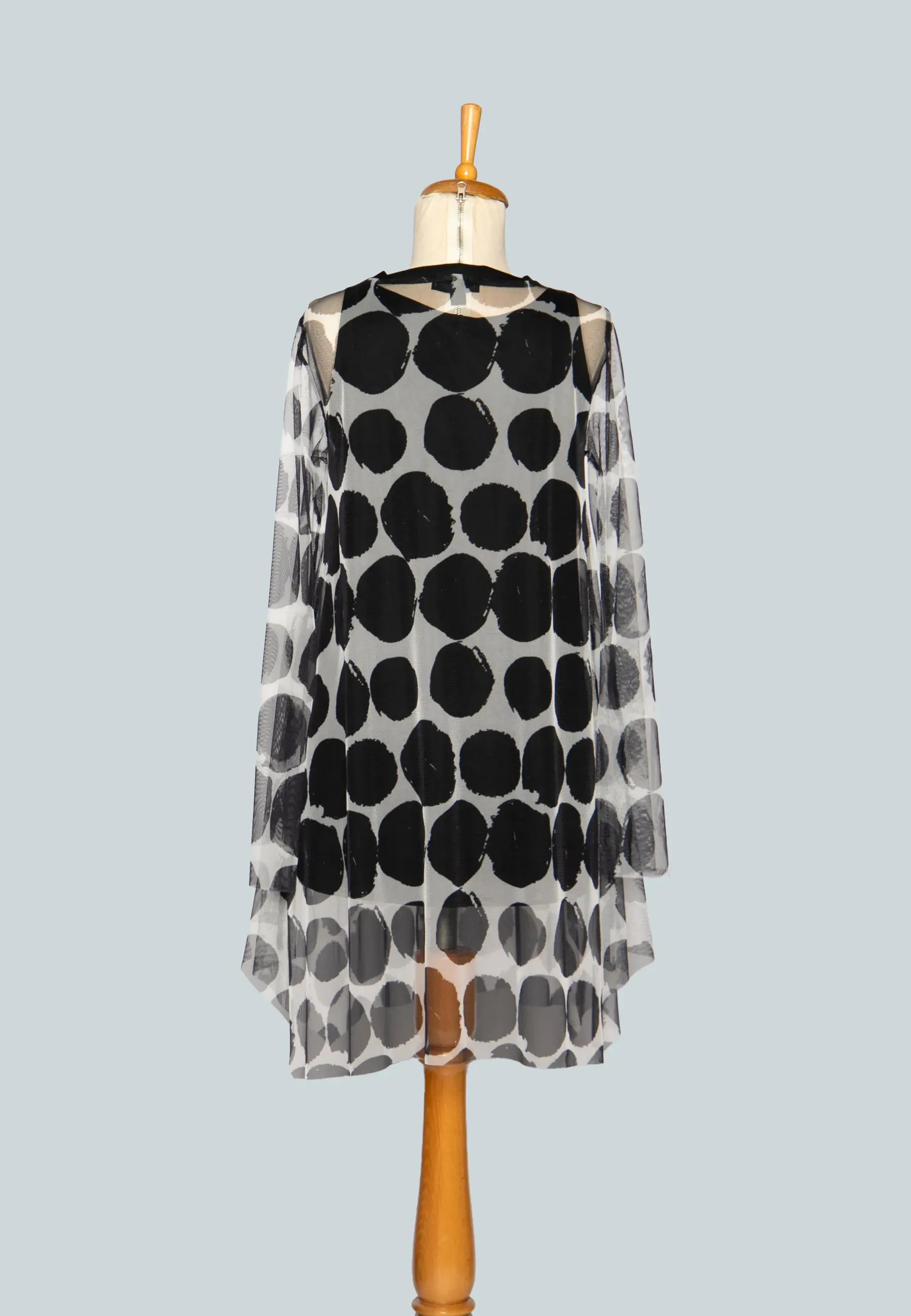 ORBIT Printed mesh & viscose jersey blended tunic