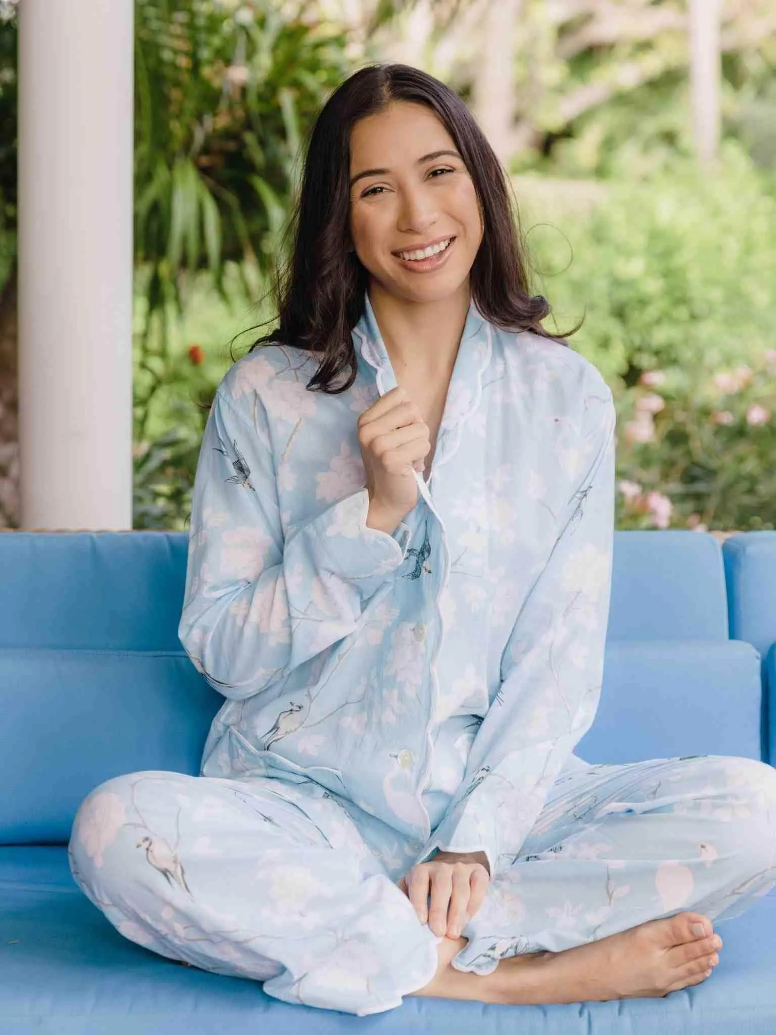 Pale Blue Gardenia Pajamas