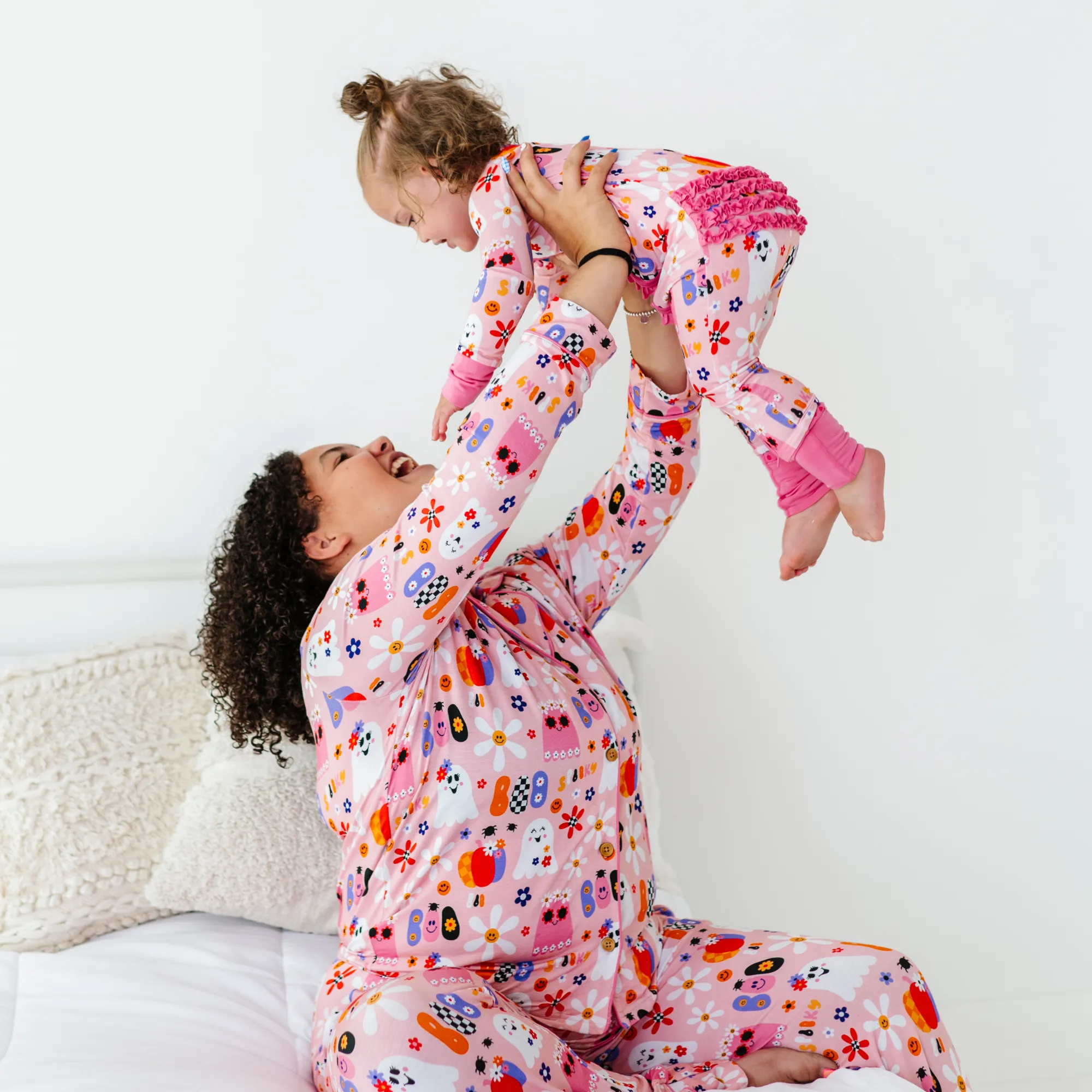 Pink-A-Boo Convertible Footies with Ruffle