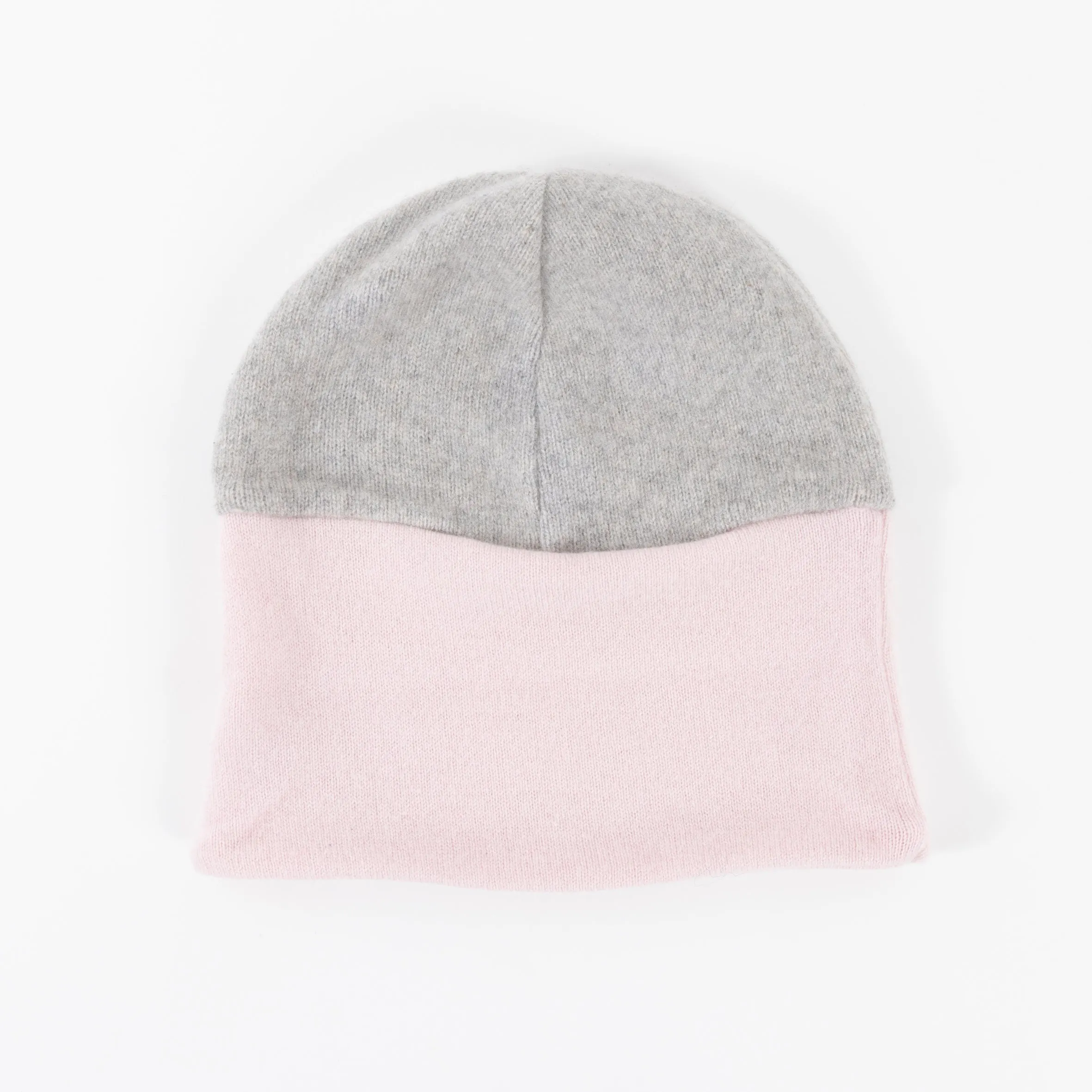 Pink & Grey Cashmere Beanie