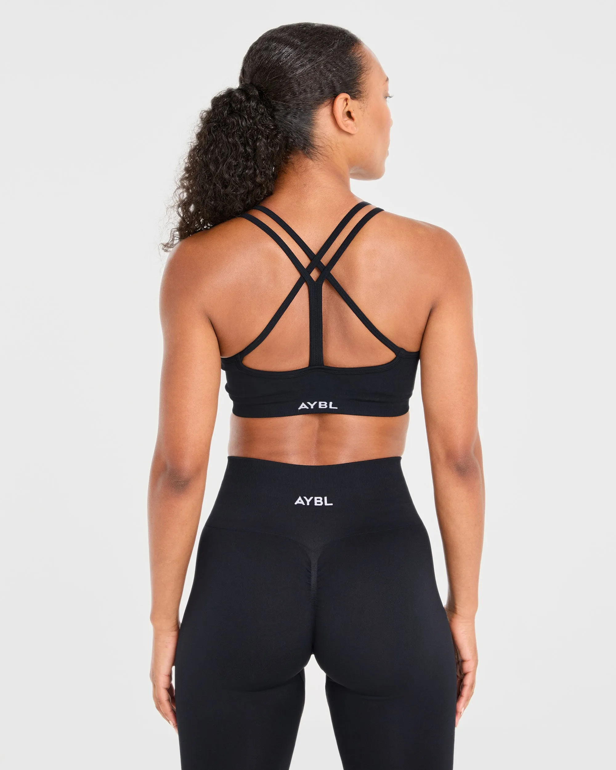 Power Seamless Sports Bra - Black