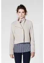 Preen High Collar Wool Jacket - Husk